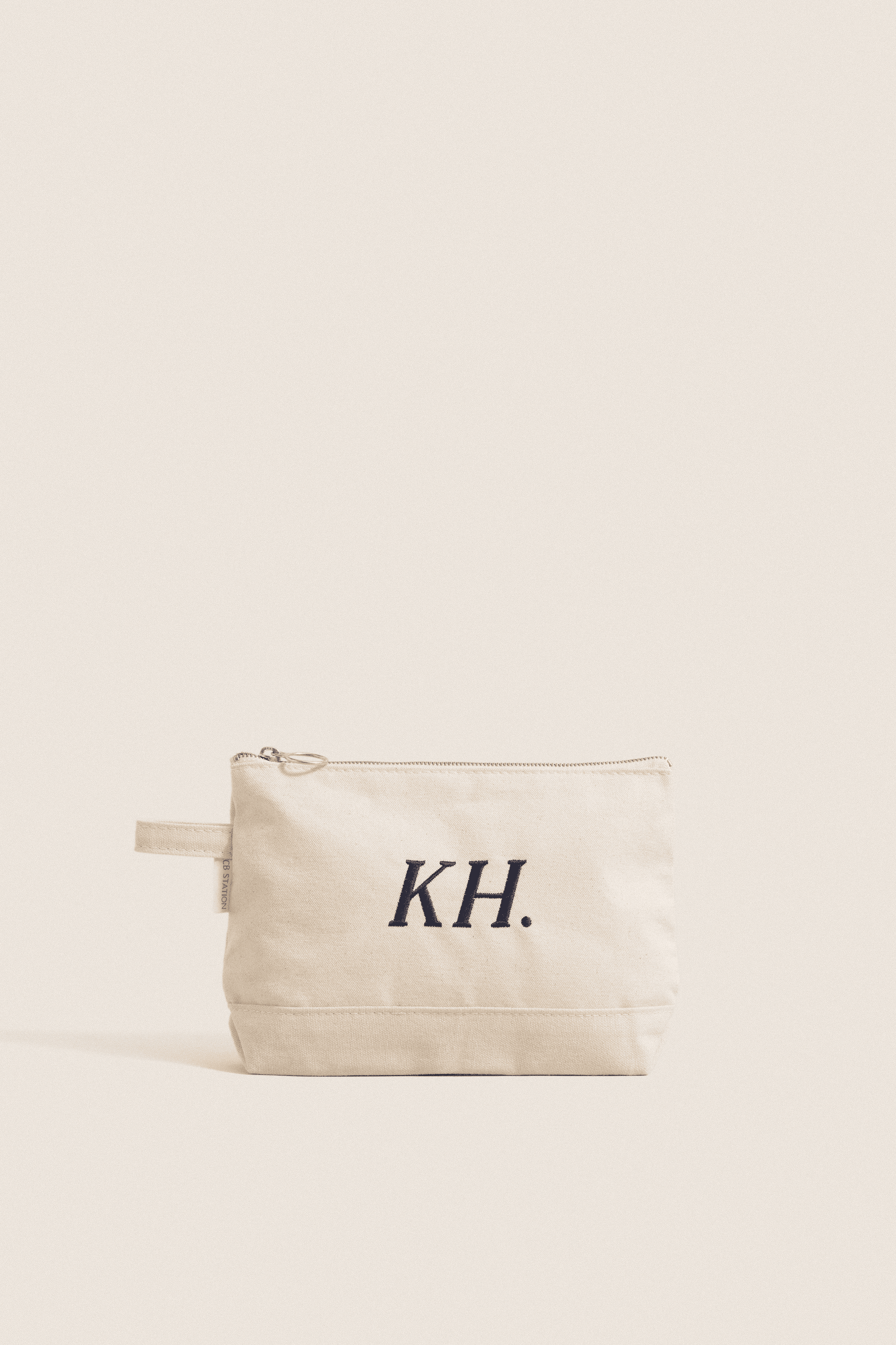 Monogrammed Canvas Make-Up Bag - Image 1