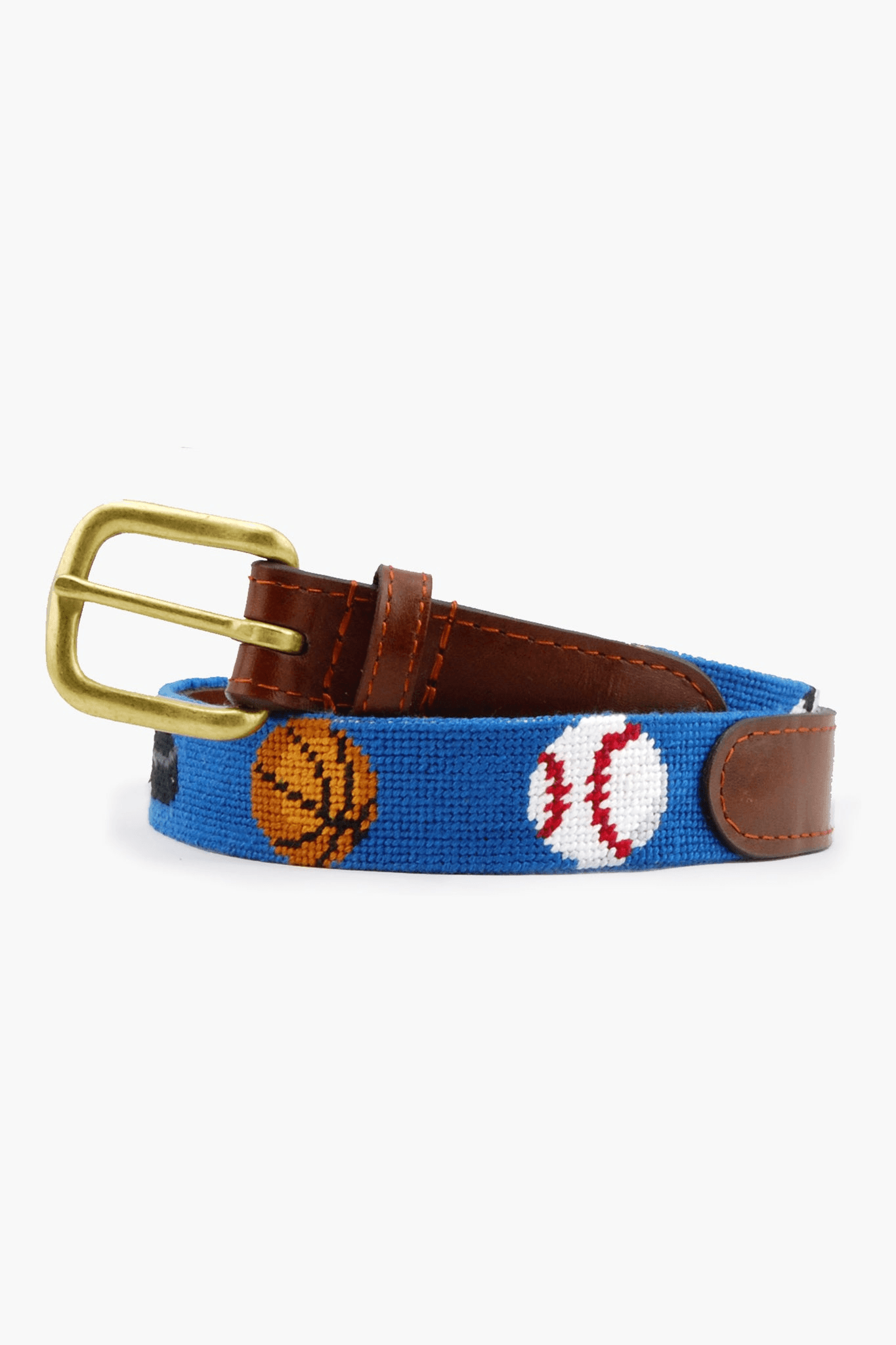 Sports Needlepoint Childrens Belt - Image 1
