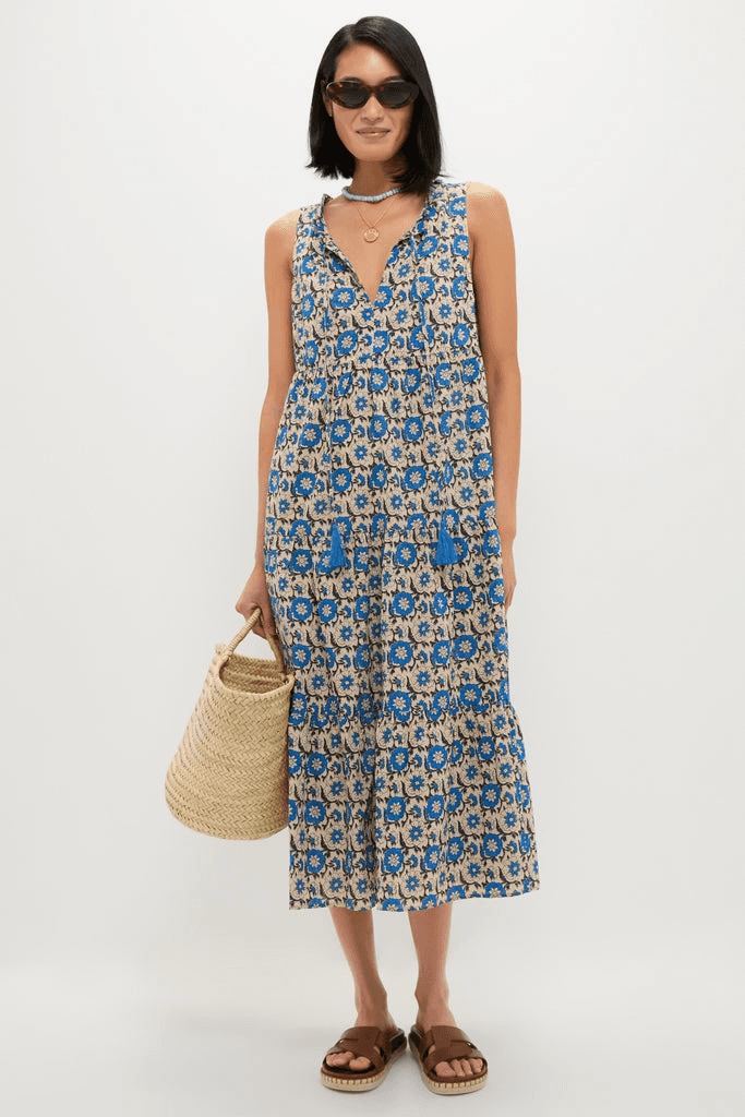 Cobalt Primose Salty Paloma Caftan - Image 1