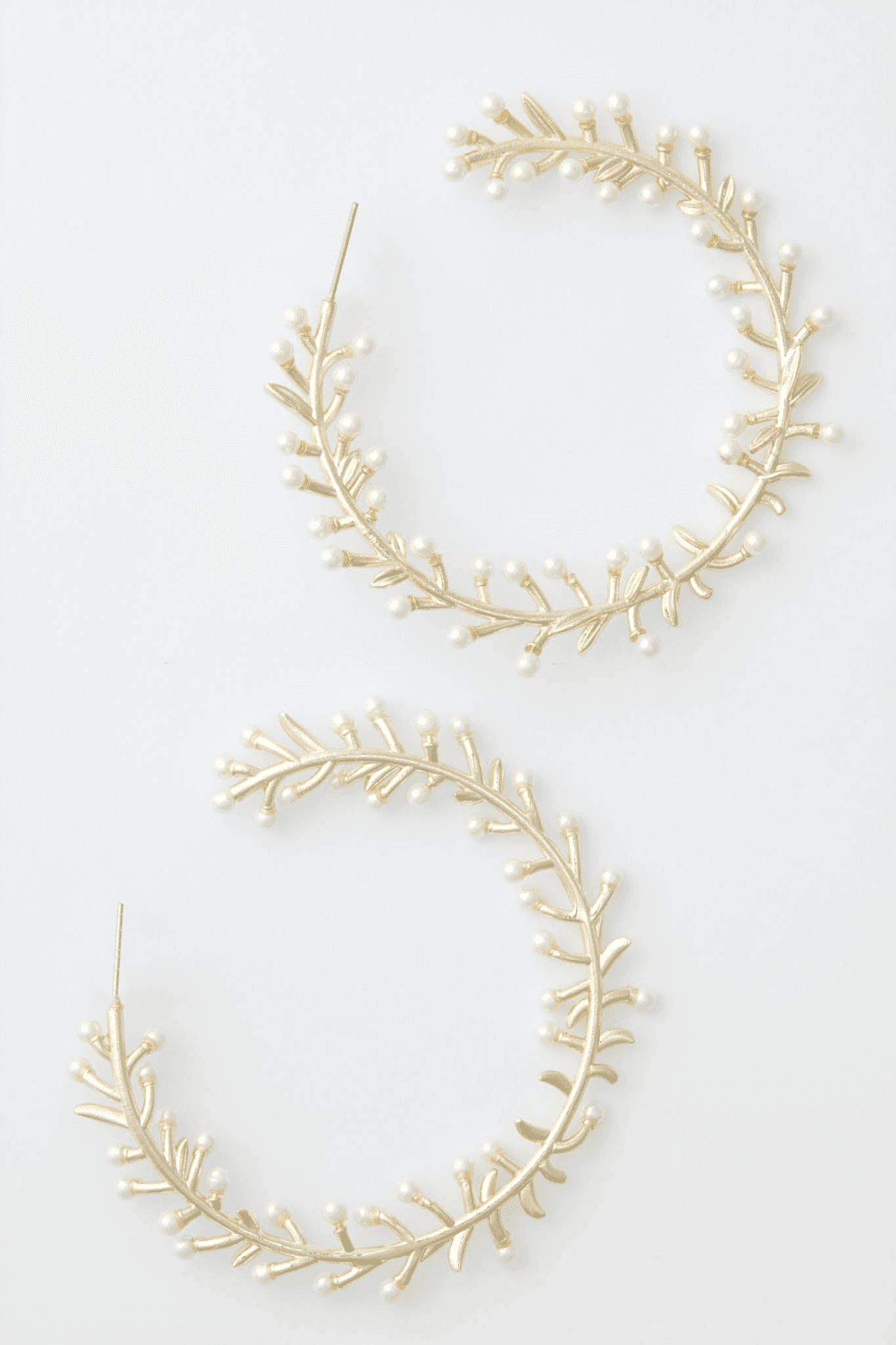 Floral Bud and Pearly Vine Hoop - Image 1