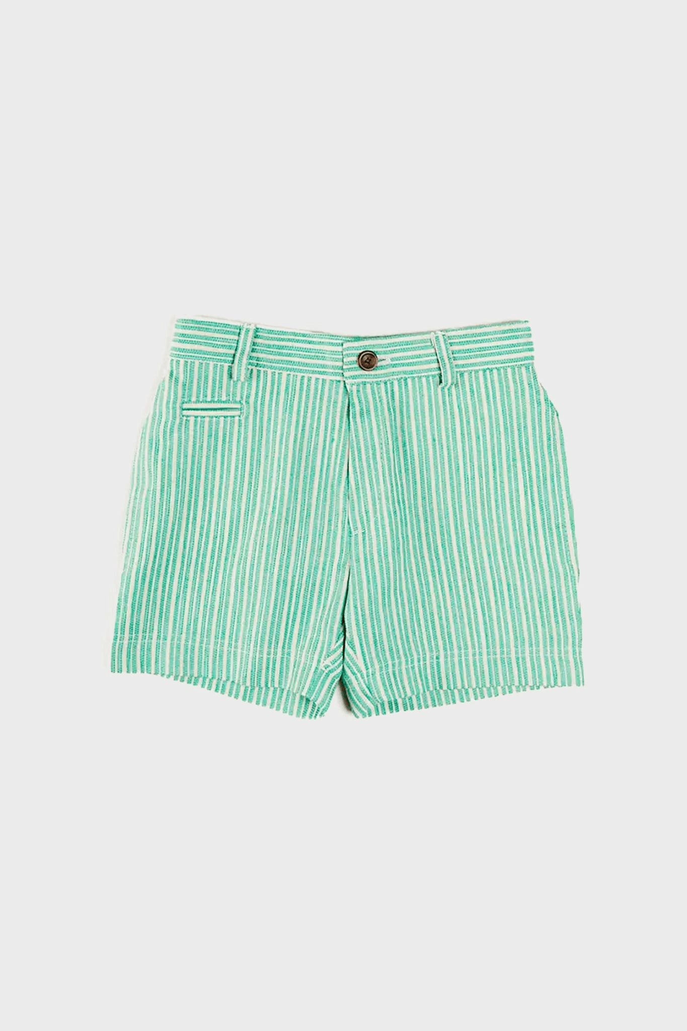 Cheyne Striped Pocket Detail Shorts in Green - Image 1