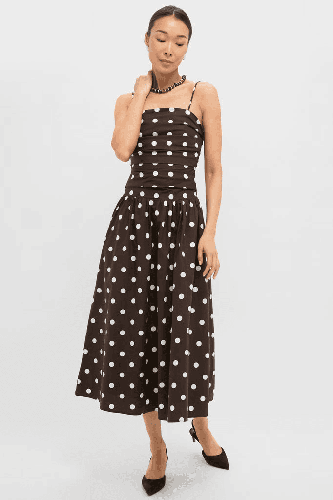 Polka Dot Lainey Midi Dress - Image 1