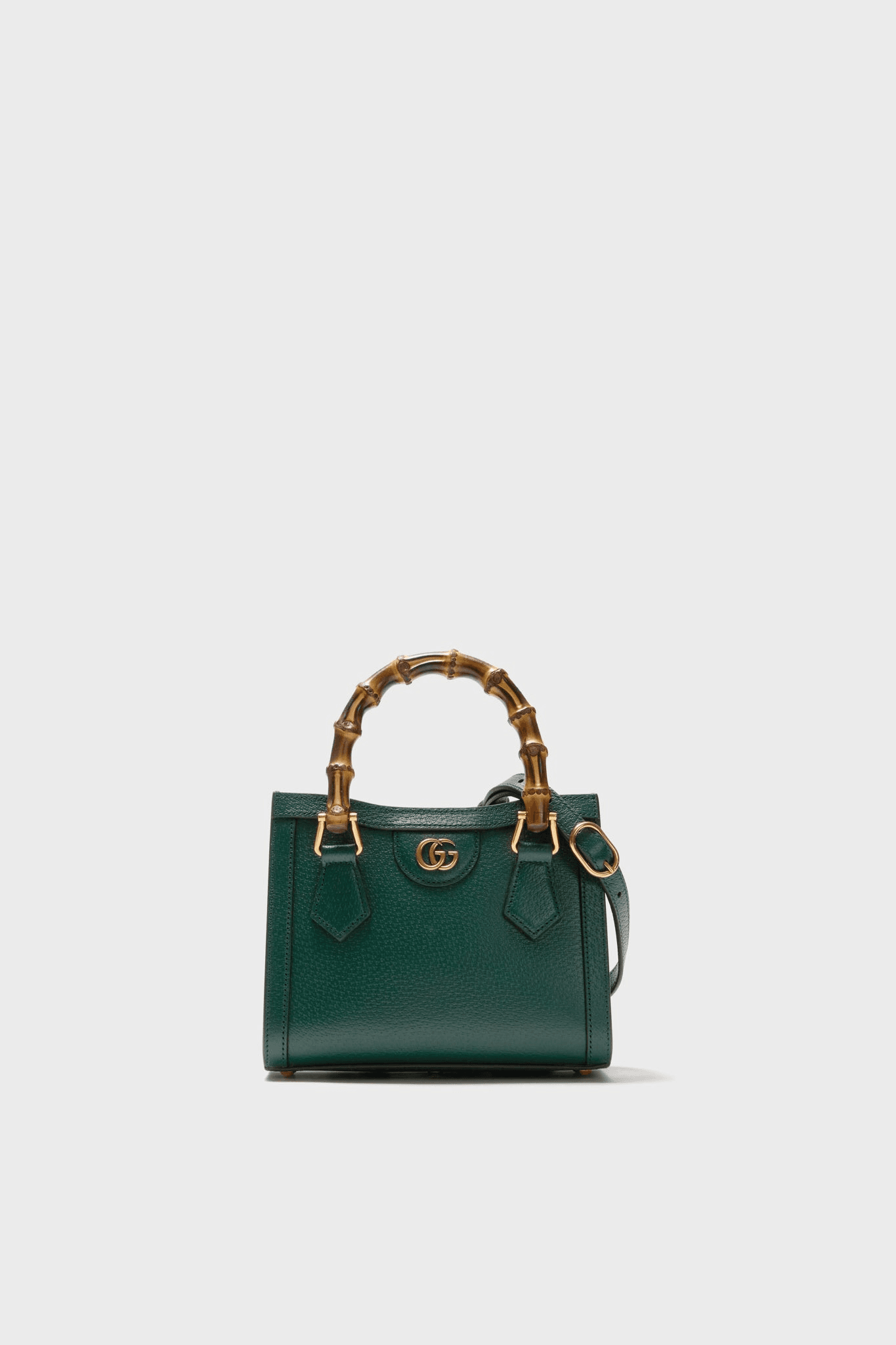 GUCCI Dark Green Bamboo Diana 2 Way Handbag - Image 1