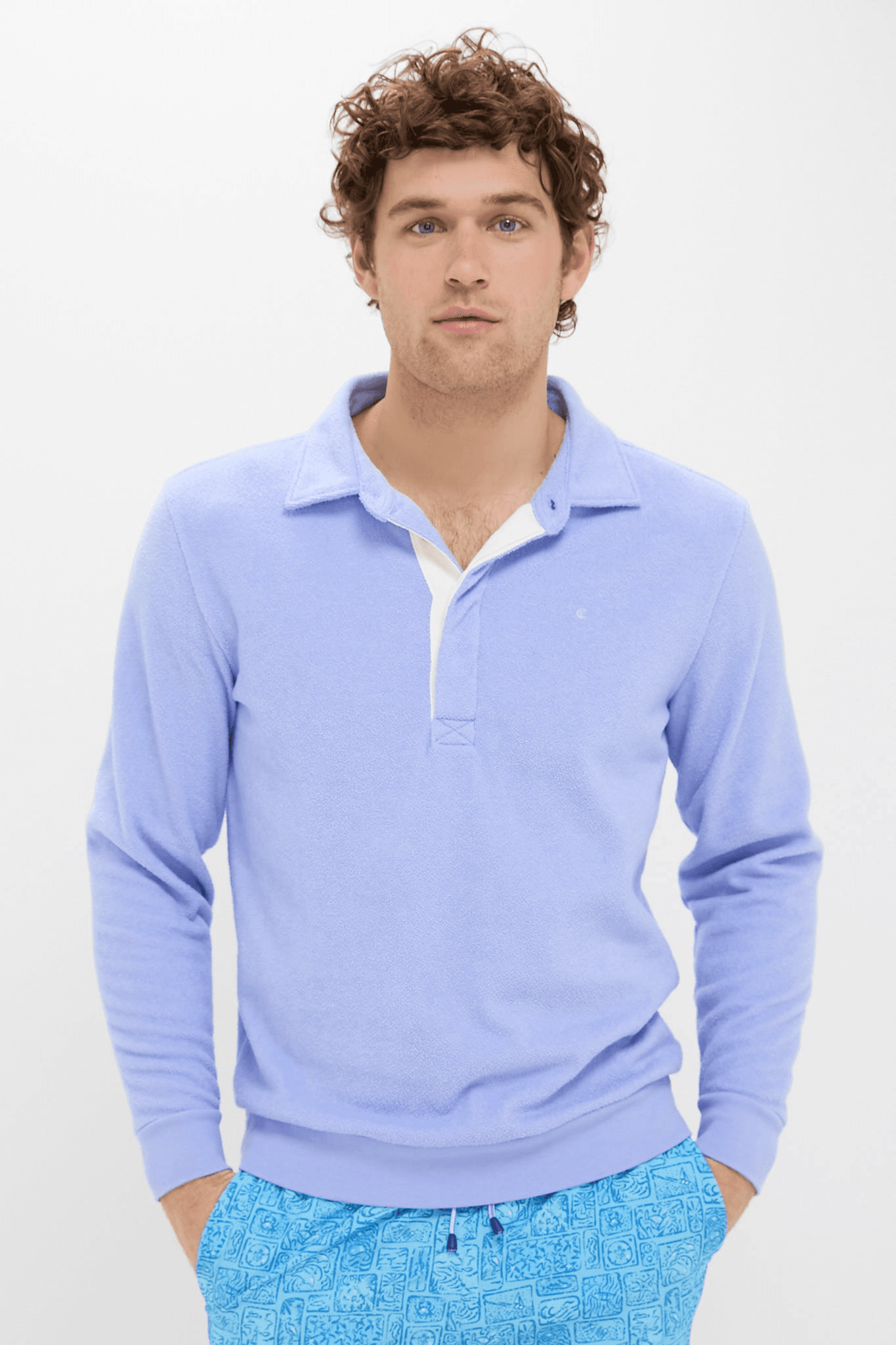 Terry Collared Sweatshirt - Image 1