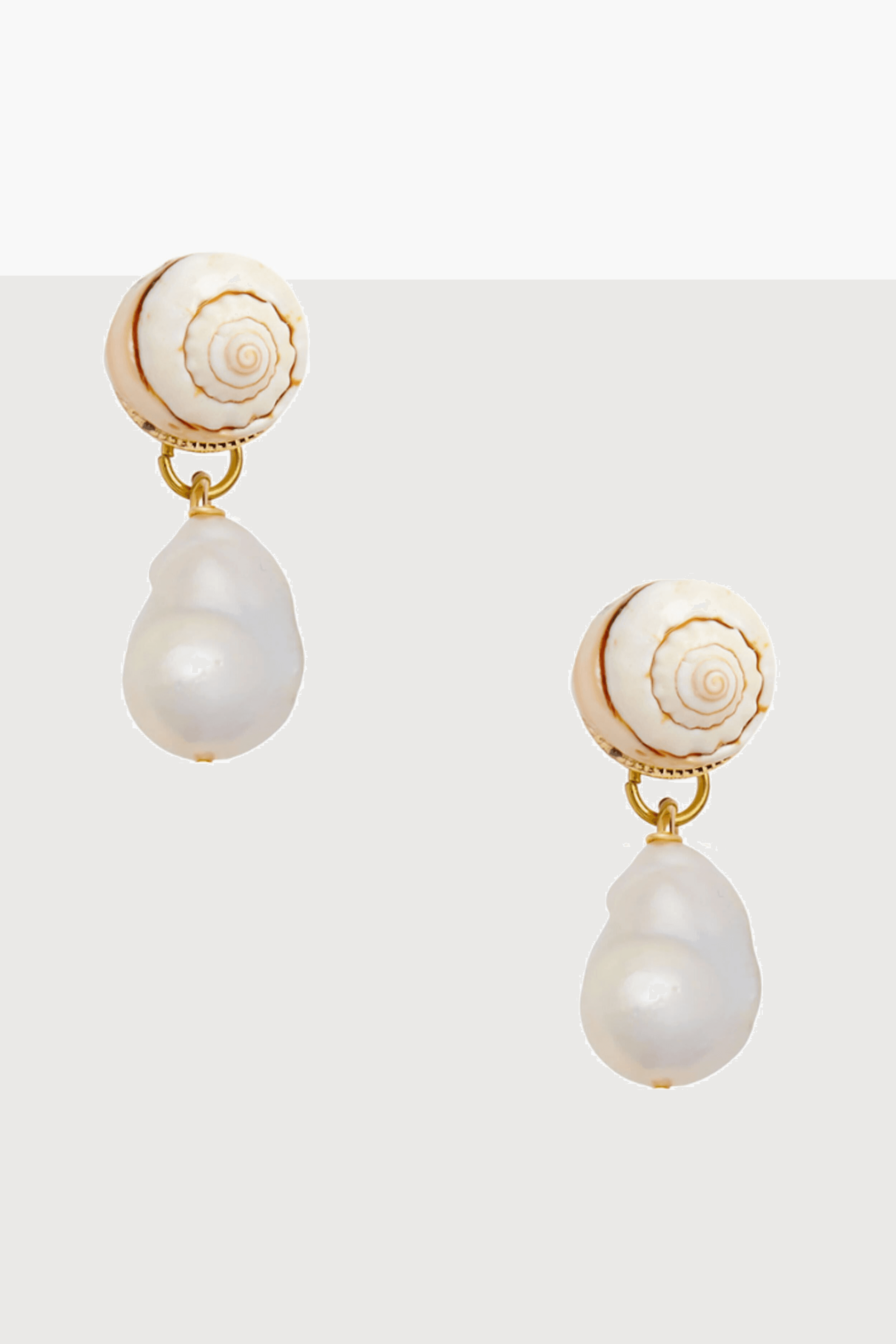 Cowrie Baroque Pearls Earrings - Image 1