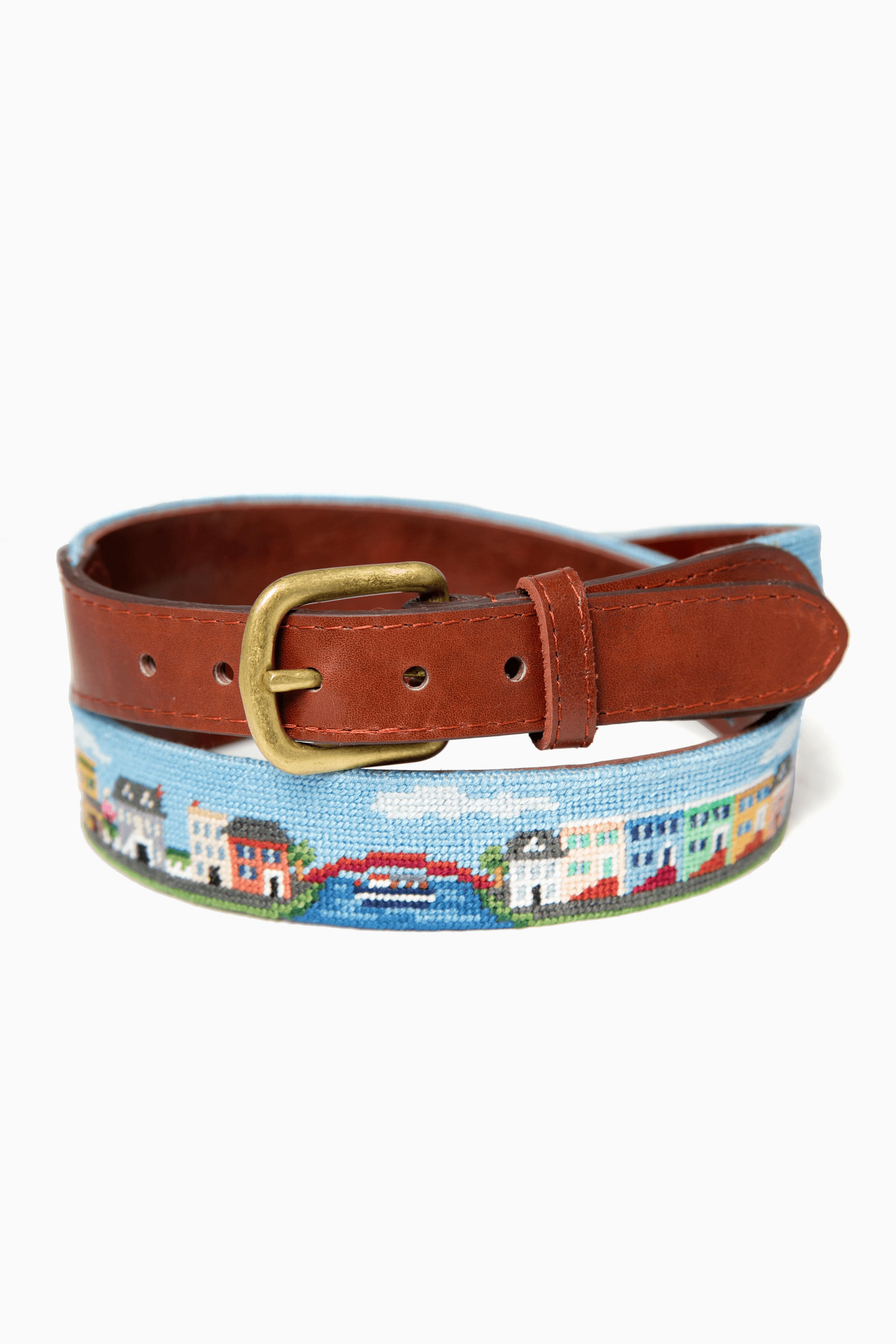 Exclusive Georgetown Scene Needlepoint Belt - Image 1