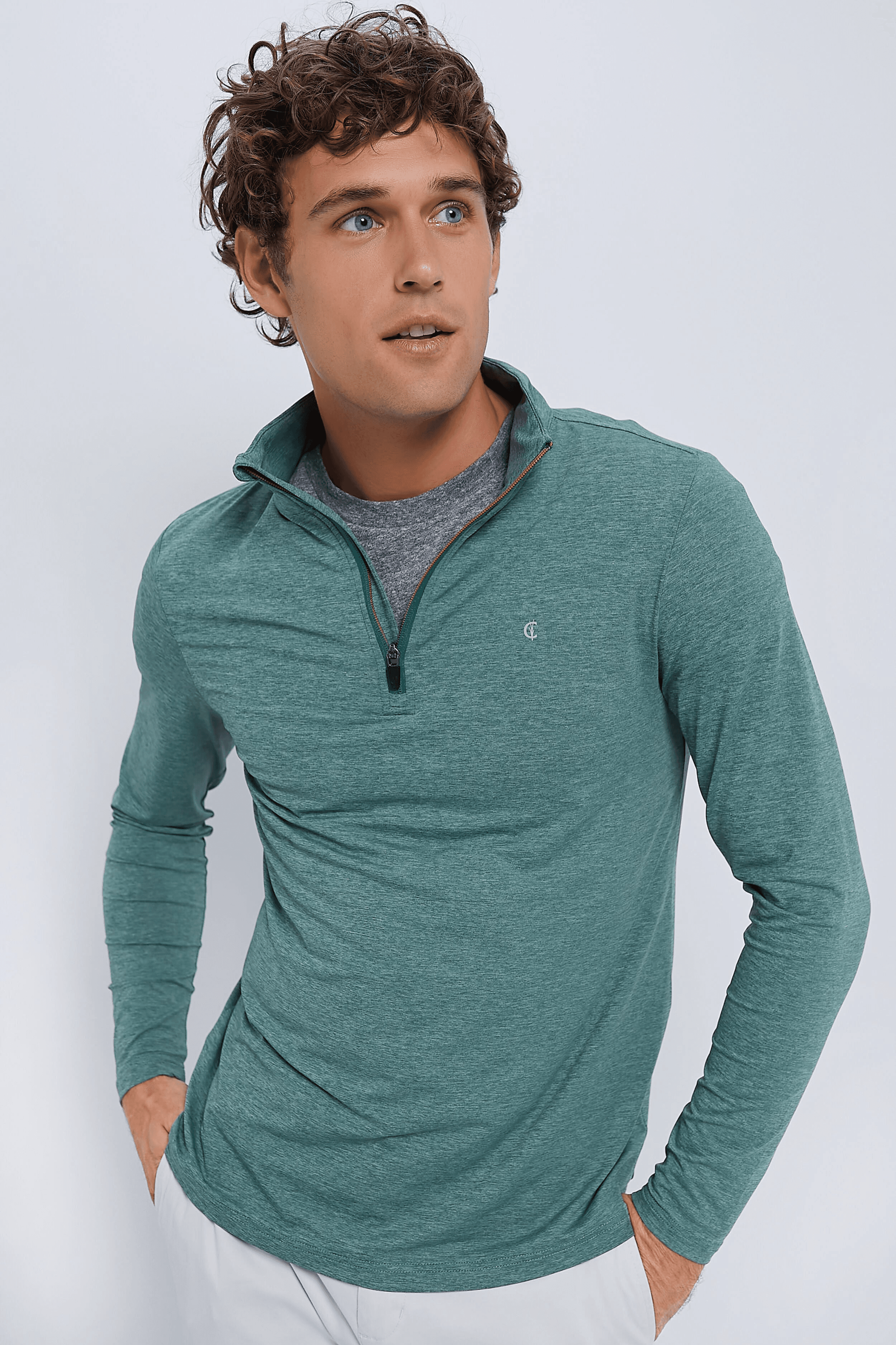Heathered Forest Featherweight Performance Pullover - Image 1