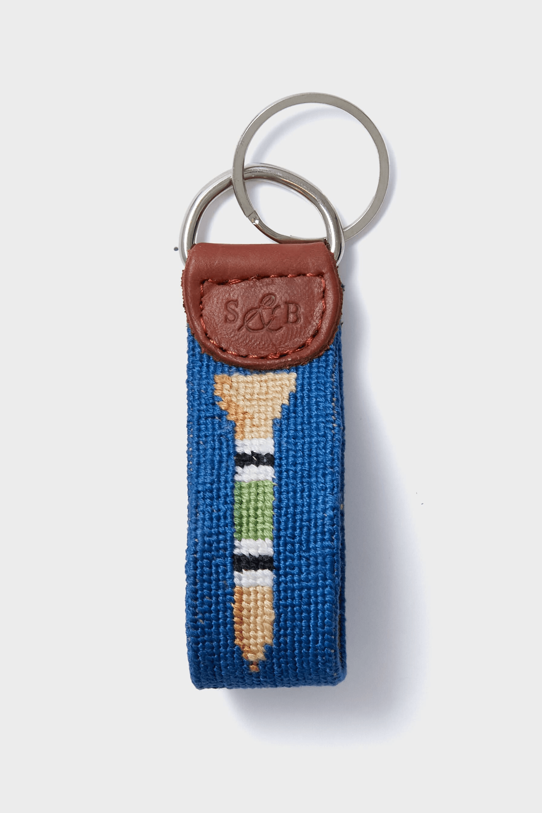 Golf Tees Needlepoint Key Fob - Image 1