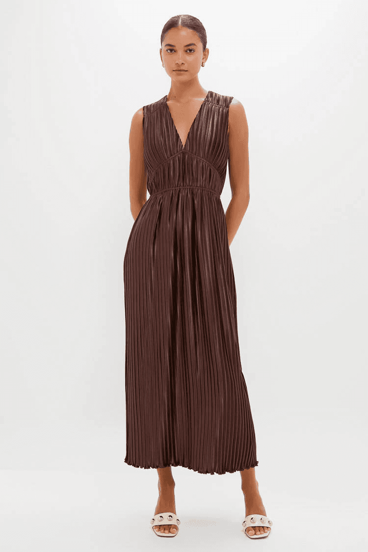 Pleated Chloe Maxi Dress - Image 1