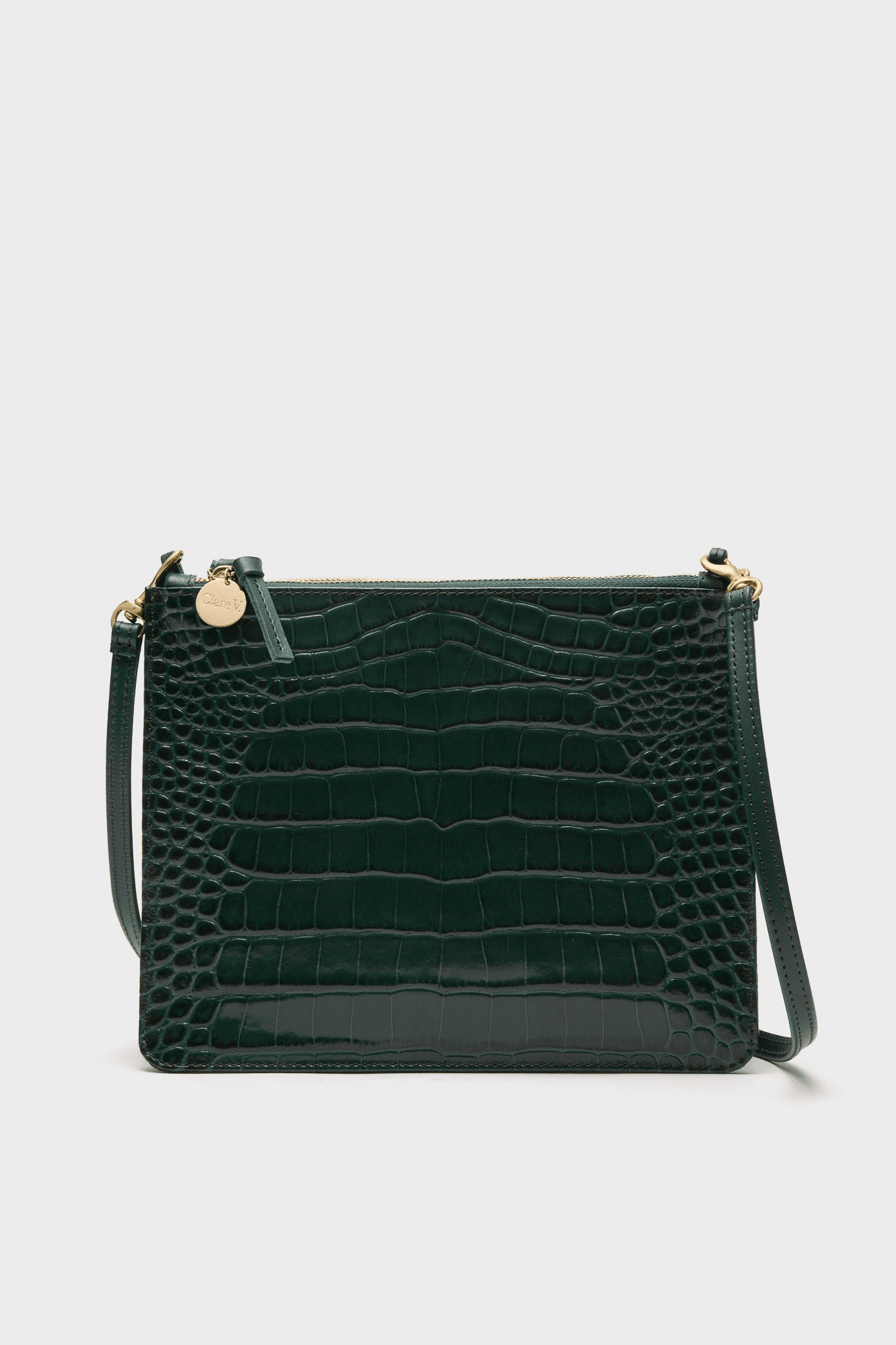 Embossed Croco Margot Double Sac Bretelle - Image 1