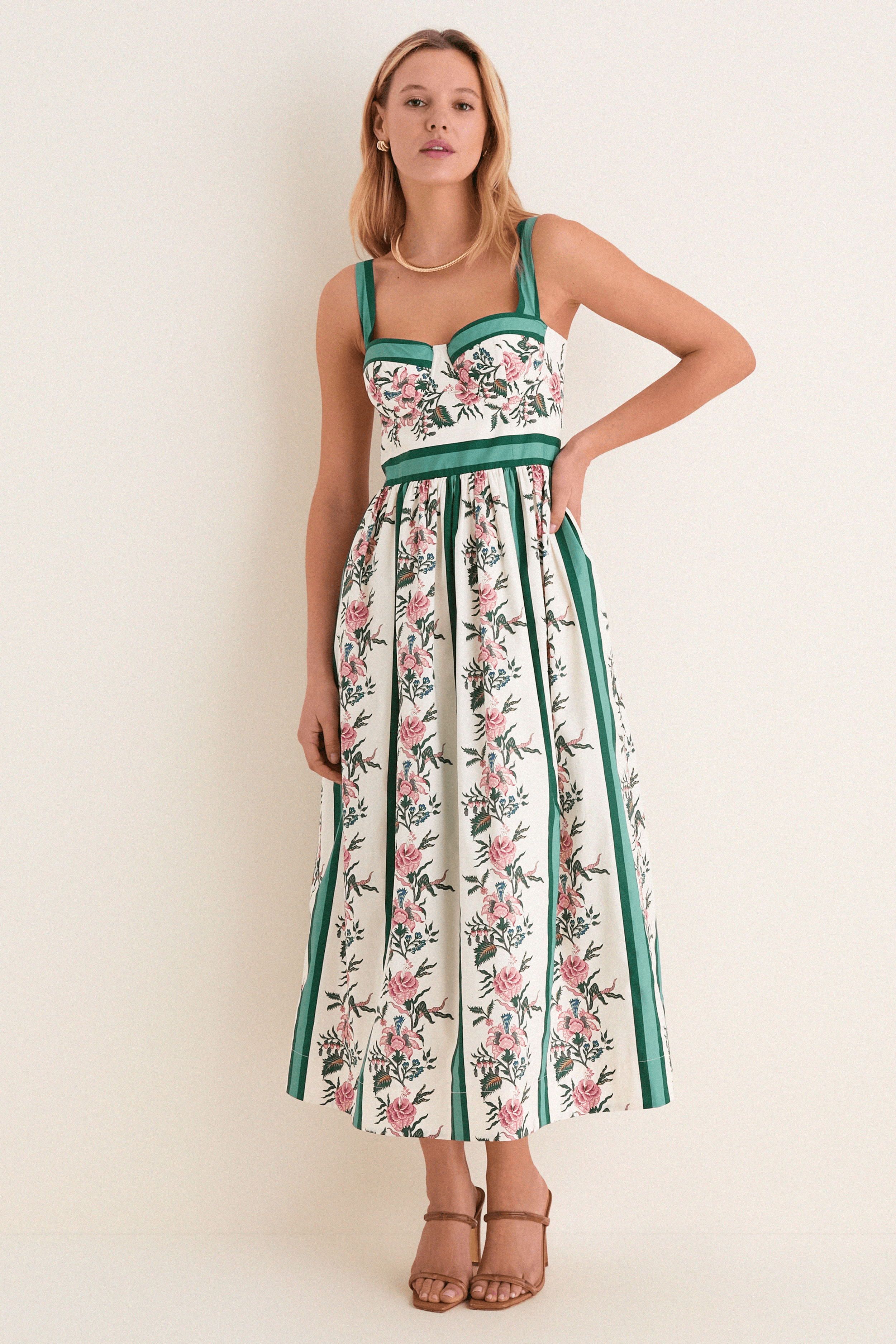 Stripe Cotton Maria Dress - Image 1