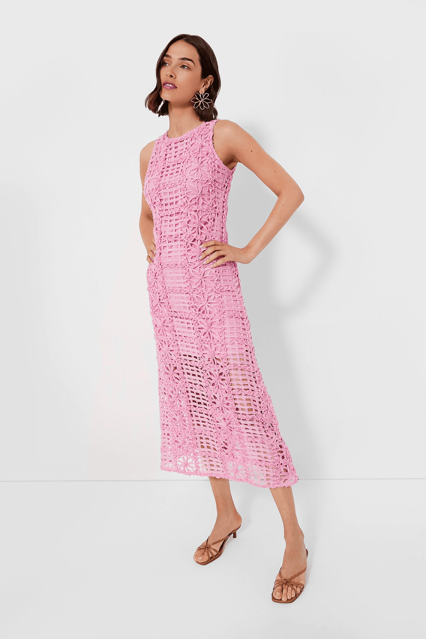 Textured Sleeveless Maxi Dress - Image 1