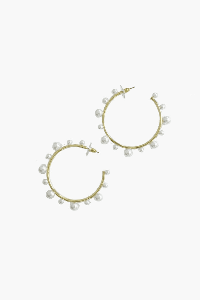 And Pearl Hoop Earrings - Image 1