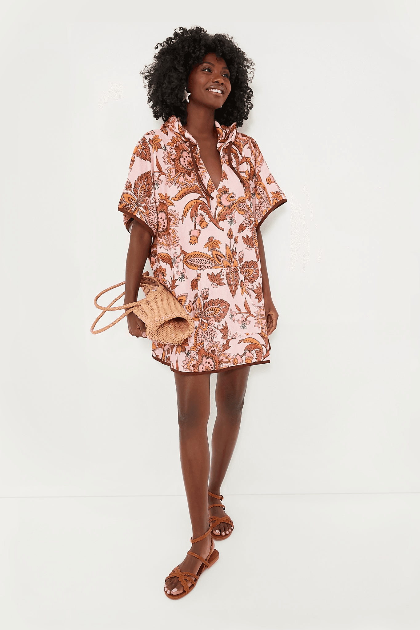 Sunset Chintz Terrycloth Coverup - Image 1