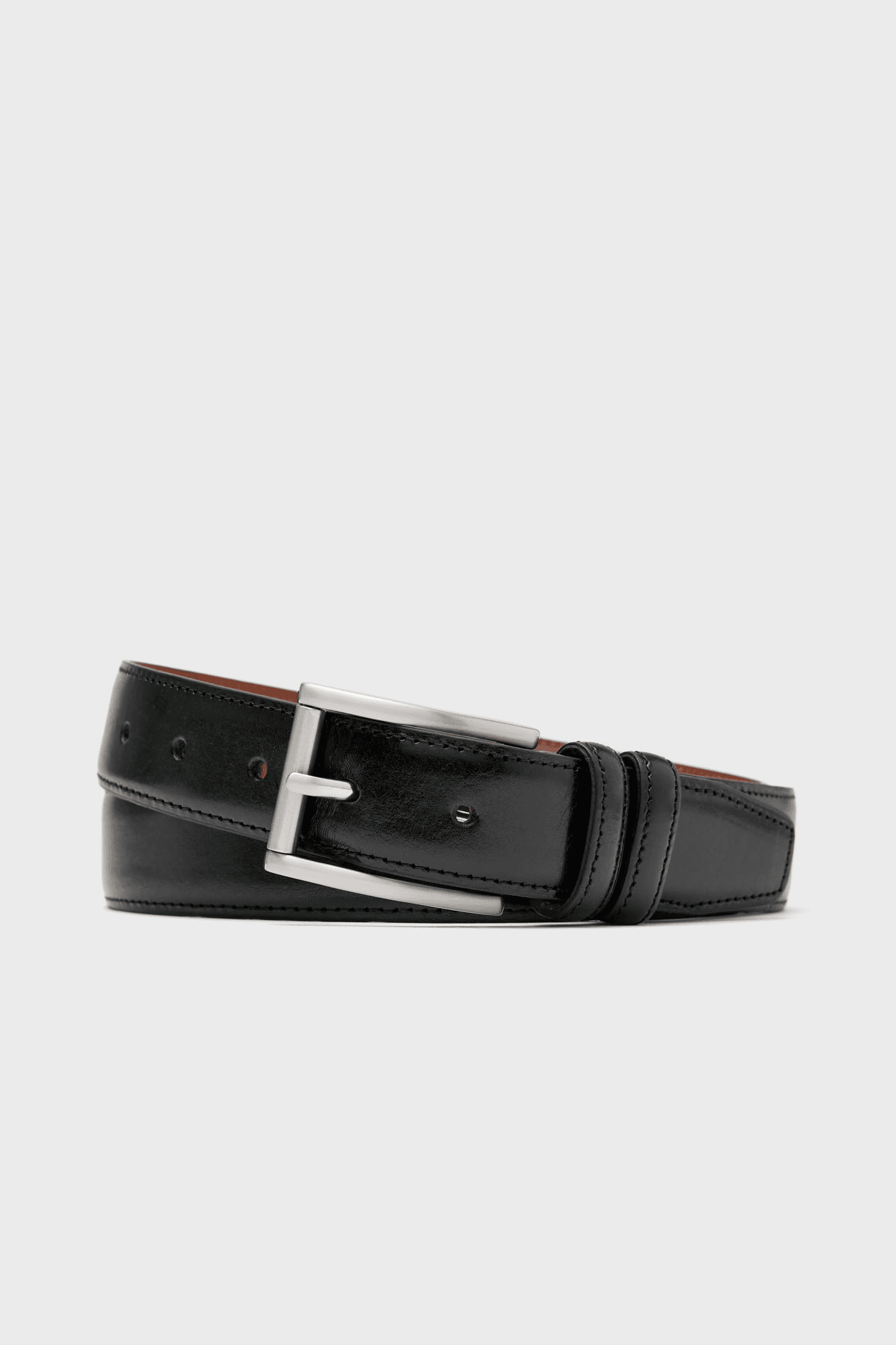 Lorenzo 32mm Dropped Edge Leather Belt - Image 1