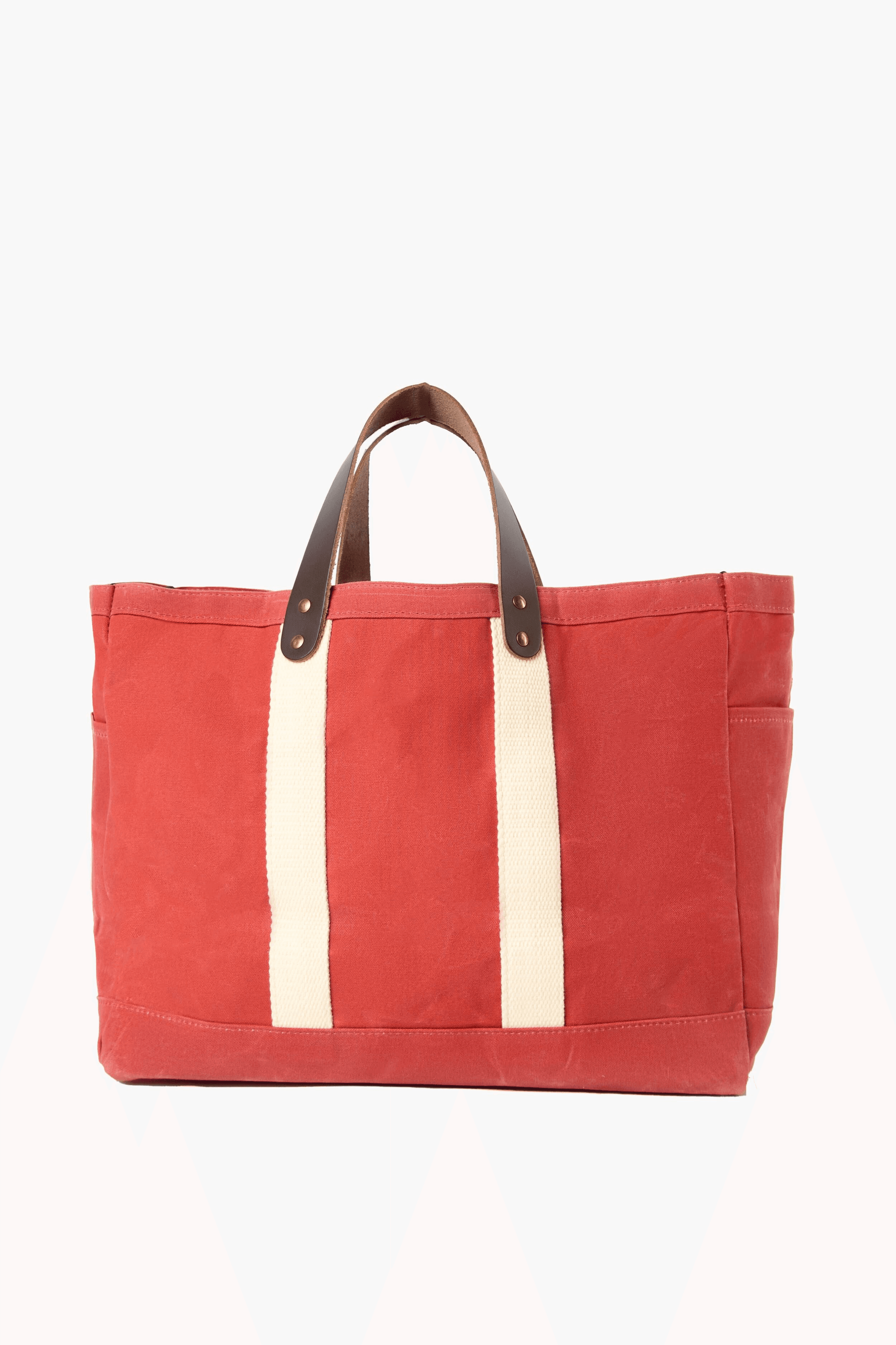 Nautical Red Waxed Commuter Tote - Image 1