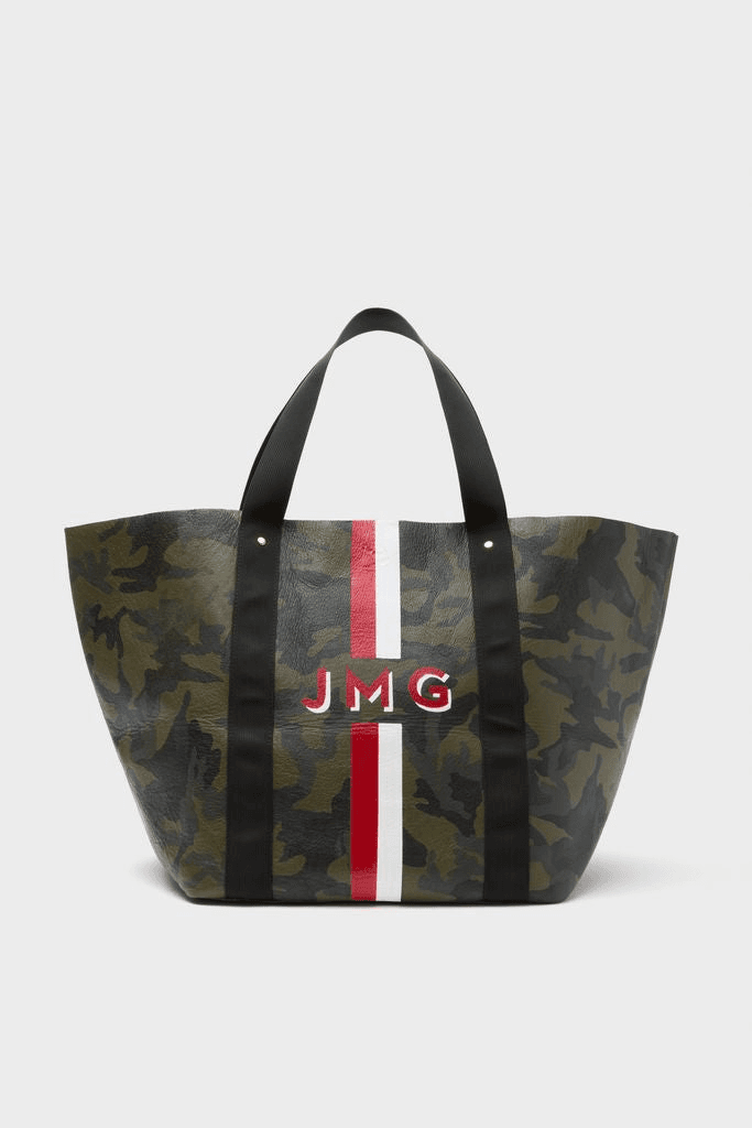 Big Daddy Tote with Red Monogram - Image 1