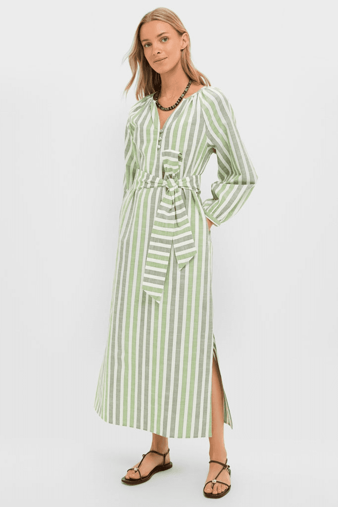 Lime Stripe Rios Caftan - Image 1