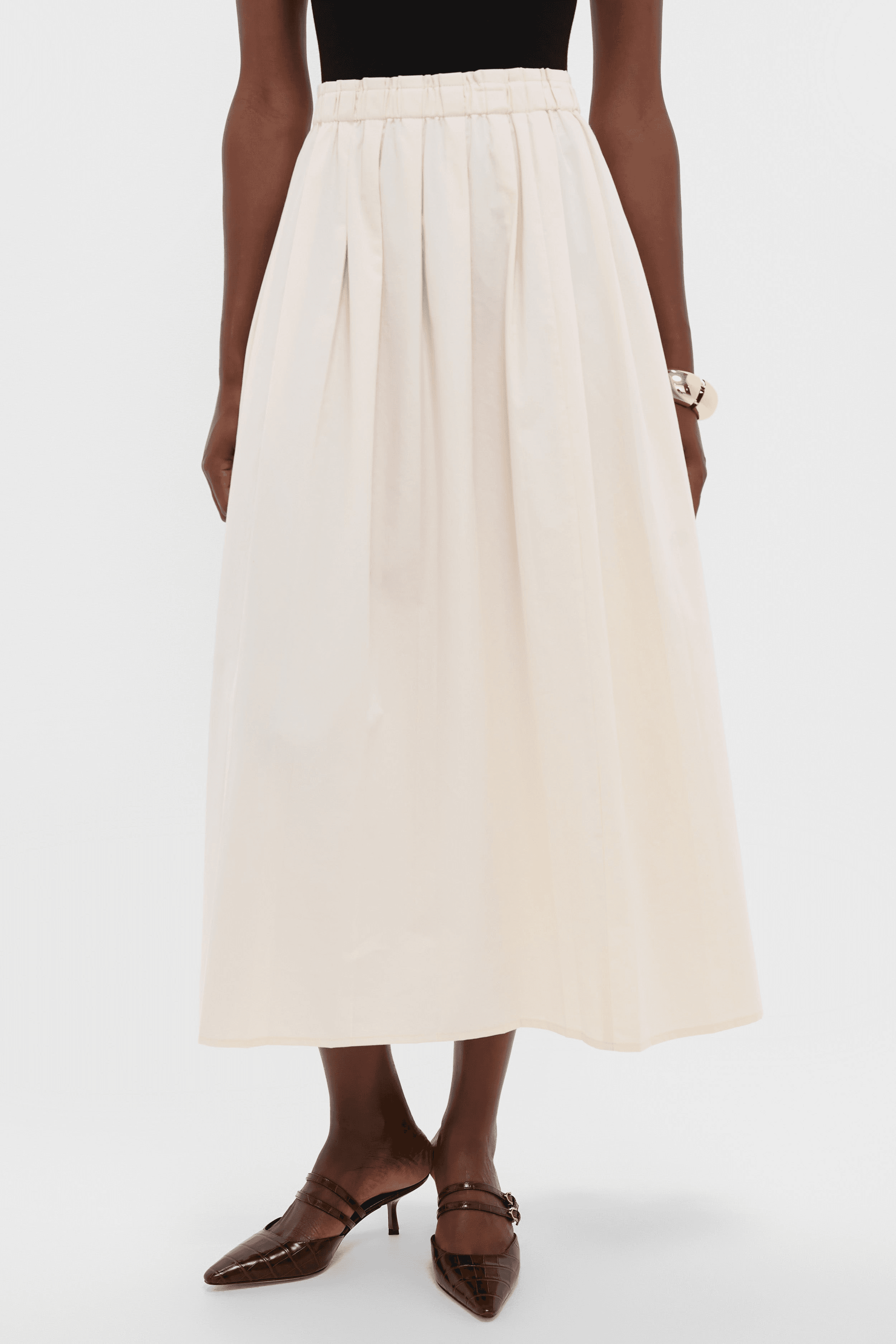 Soft Pleated Maxi Skirt - Image 1