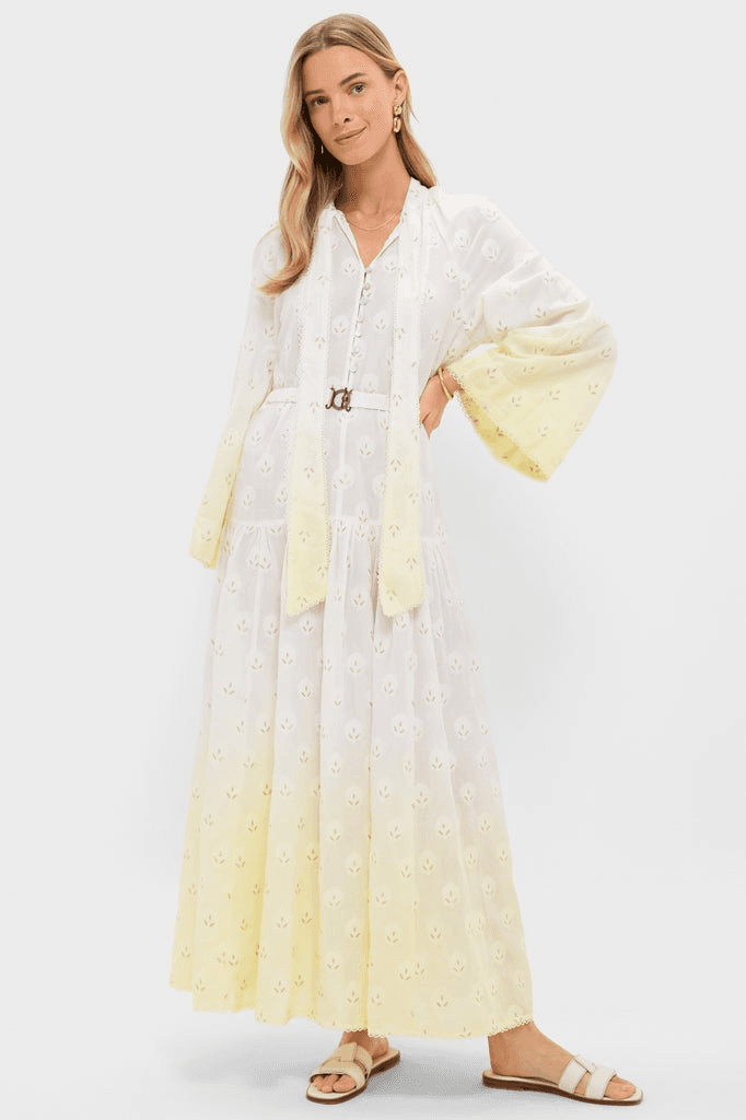 Vespara Wide Sleeve Maxi Smock Dress - Image 1
