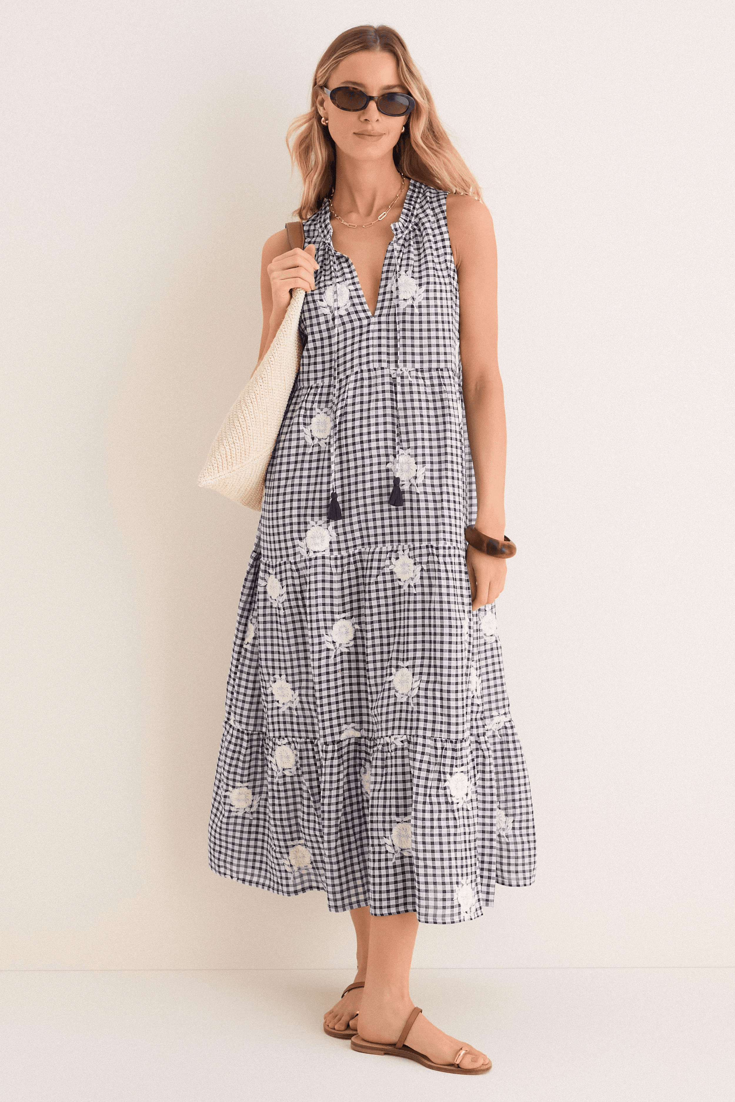 Embroidered Sleeveless Salty Paloma Caftan - Image 1