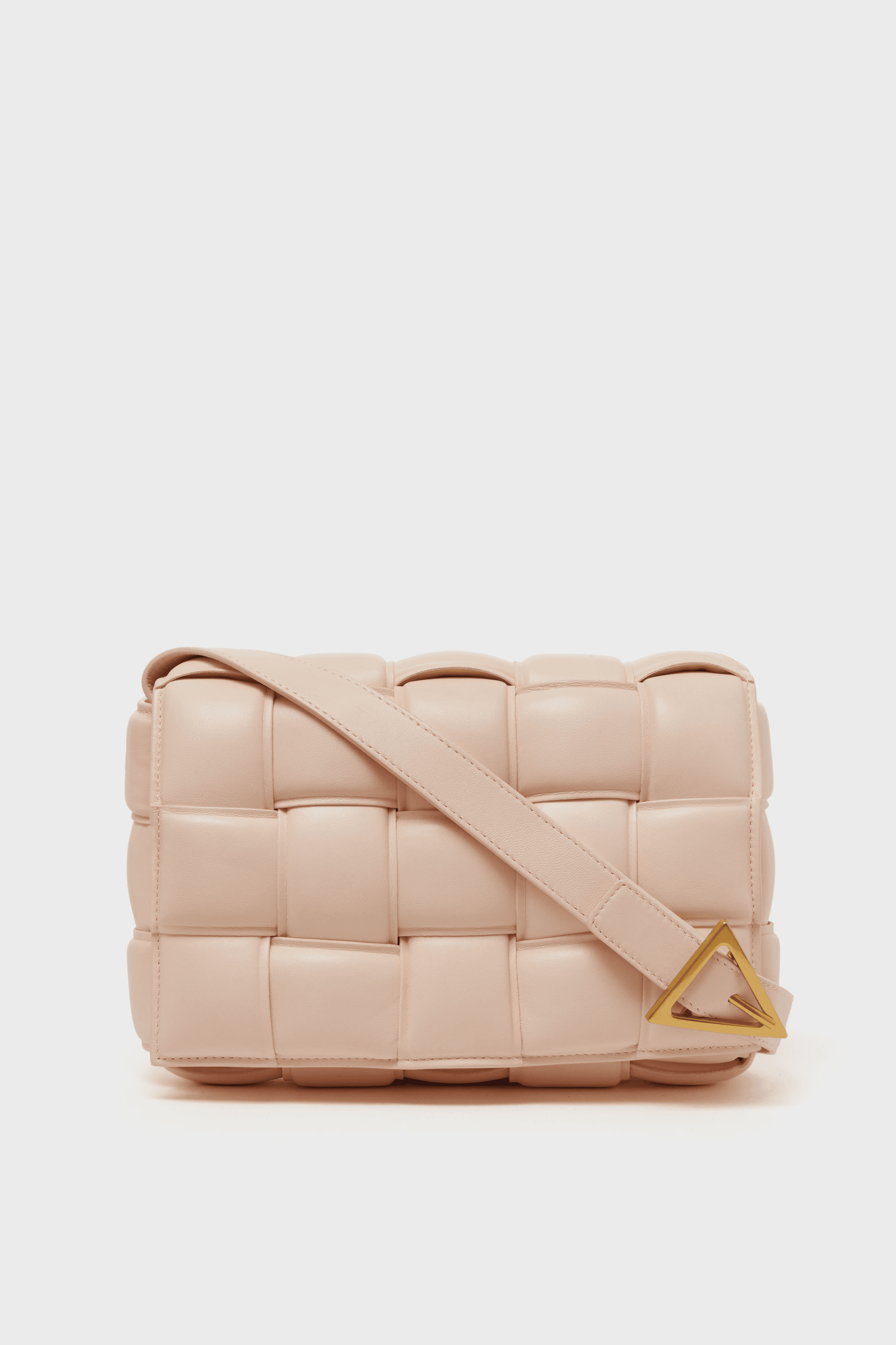 Bottega Veneta Pink Beige Maxi Intrecciato Padette Cassette Bag - Image 1