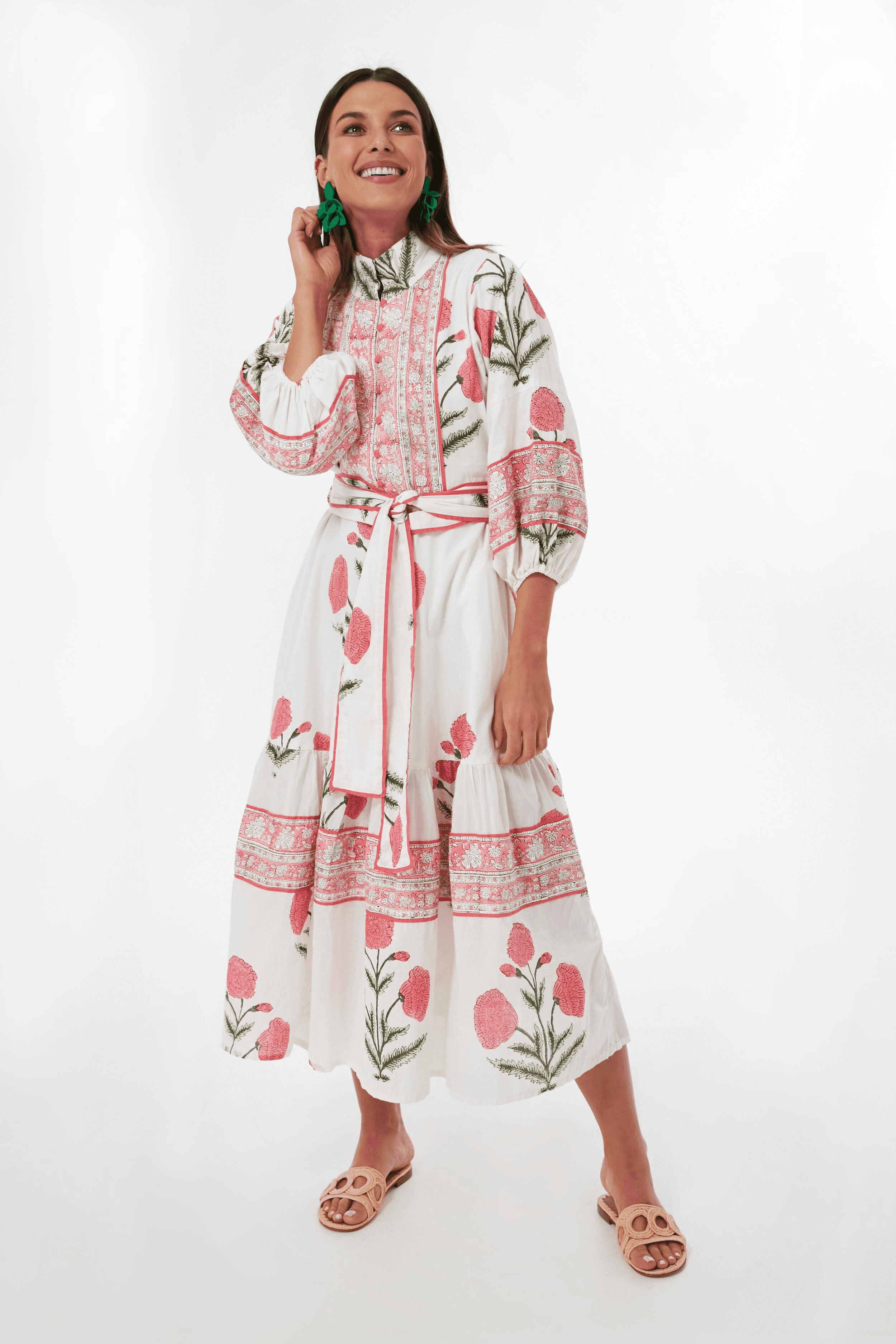 Exclusive Rosy Marigold Flounce Dress - Image 1