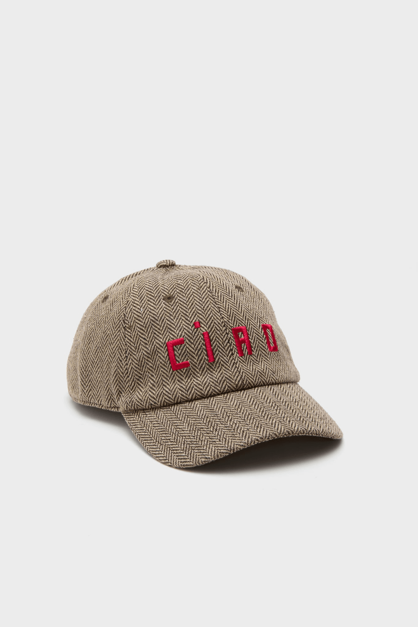 with Red Embroidered Ciao Wool Baseball Hat - Image 1
