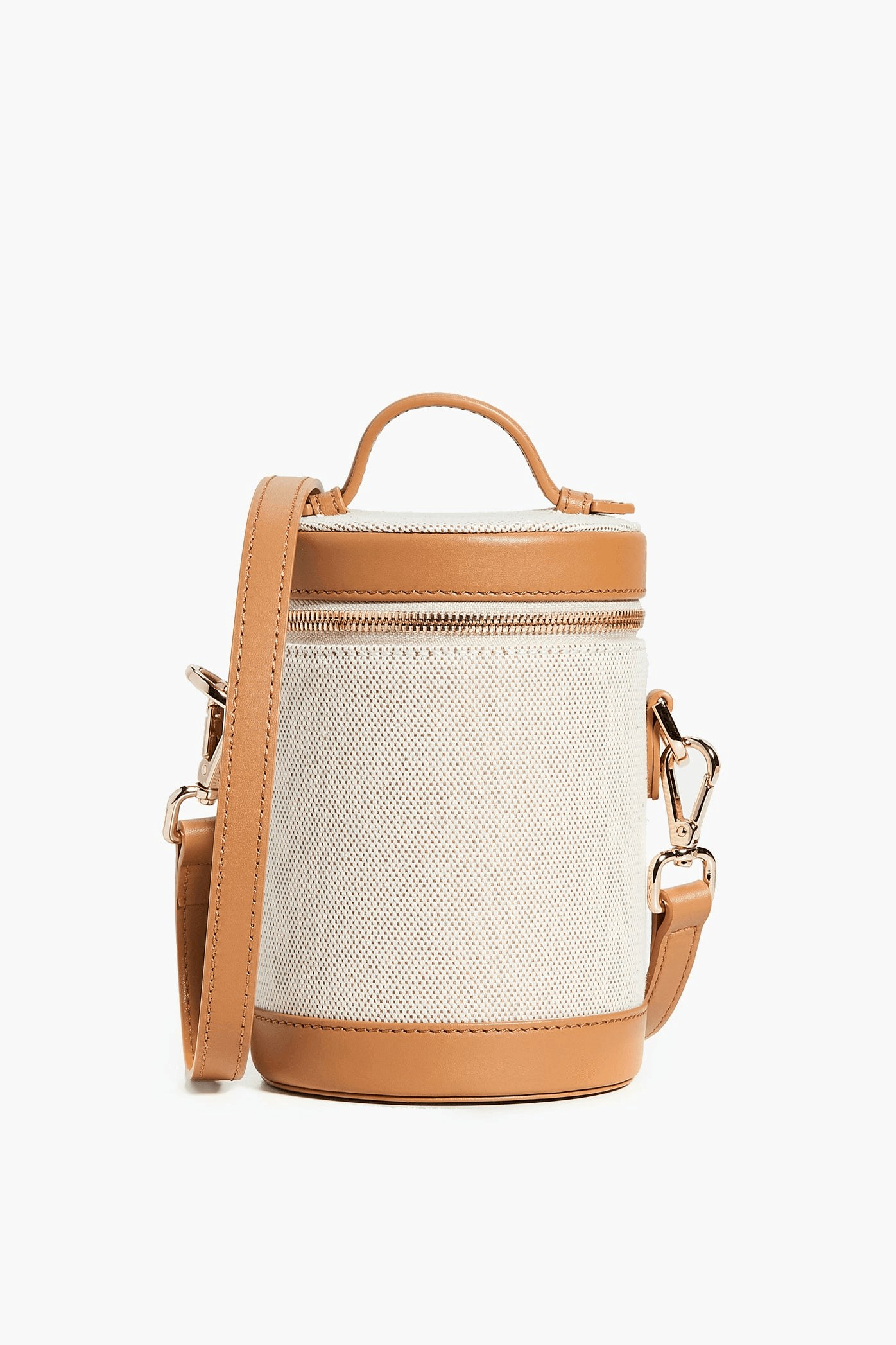 Leather and Canvas Crossbody Capsule Bag - Image 1