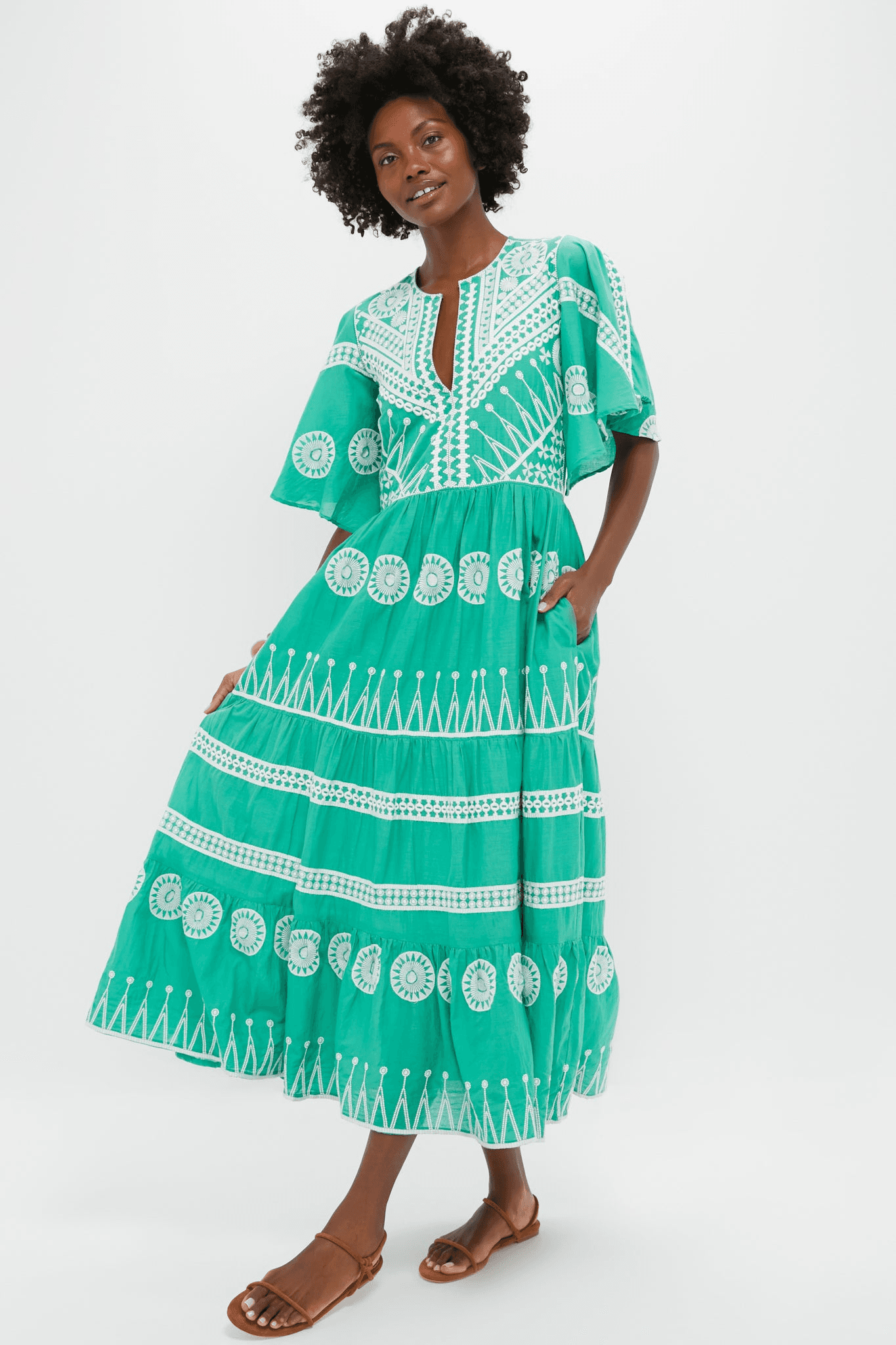 Flirty V-Neck Maxi Dress - Image 1