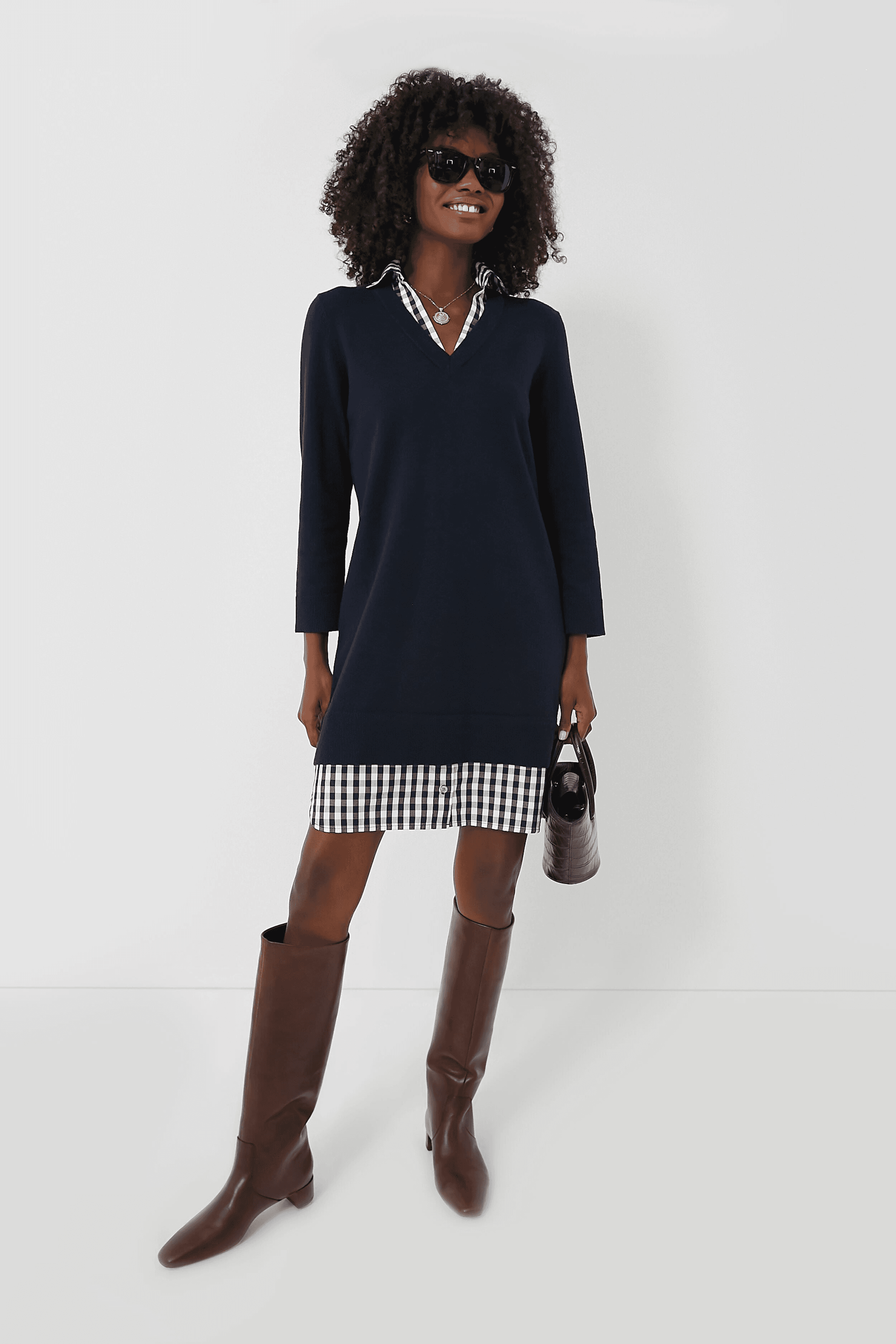 Wool and Cotton Combo Sweaterdress - Image 1