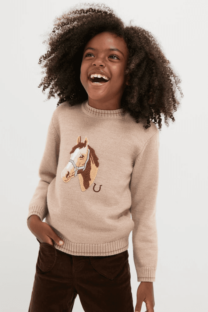 Jacquard Head Horse Jumper - Image 1