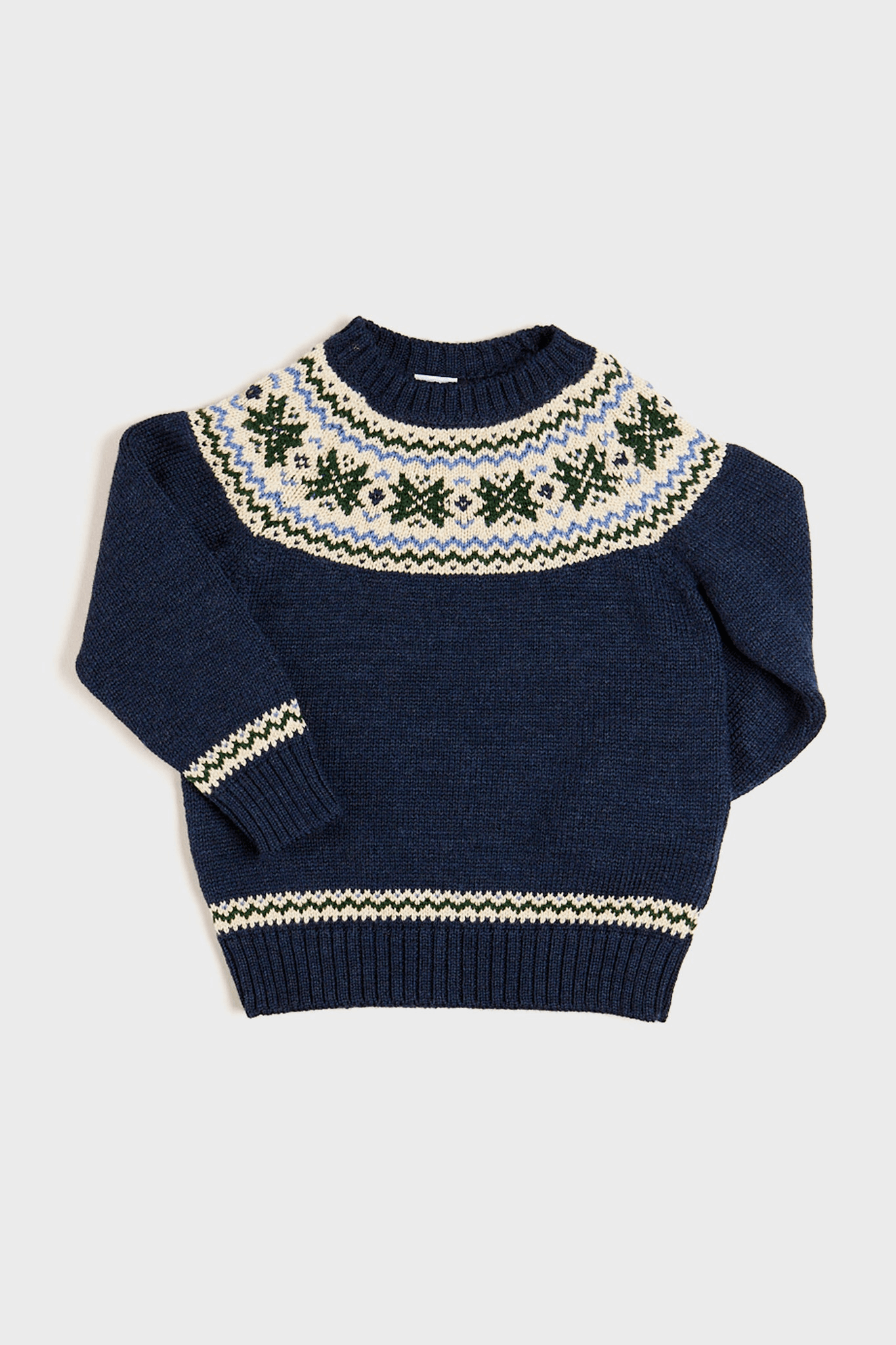 Classic Fair Isle Jumper in Navy - Image 1