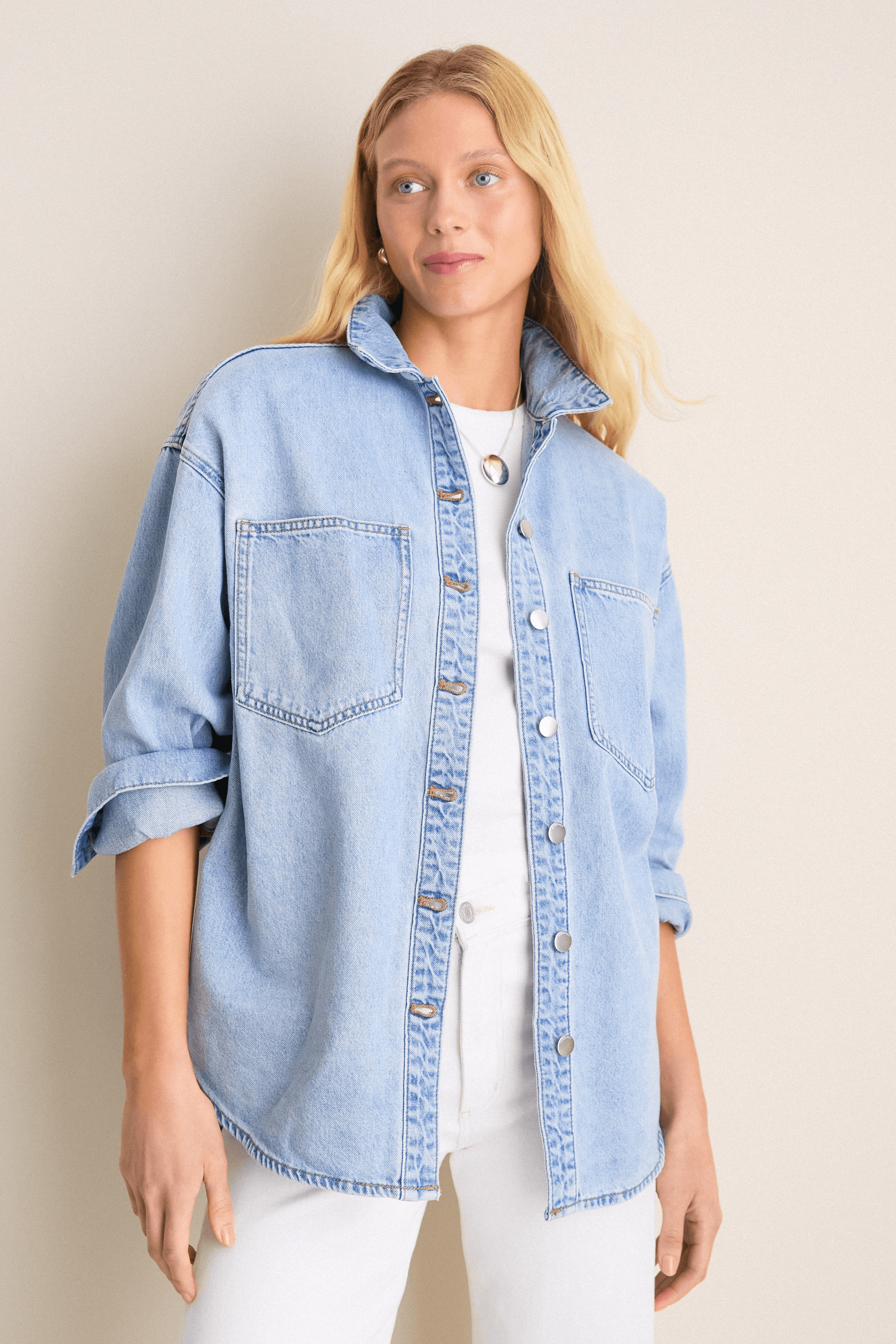 Organic Denim Overshirt - Image 1