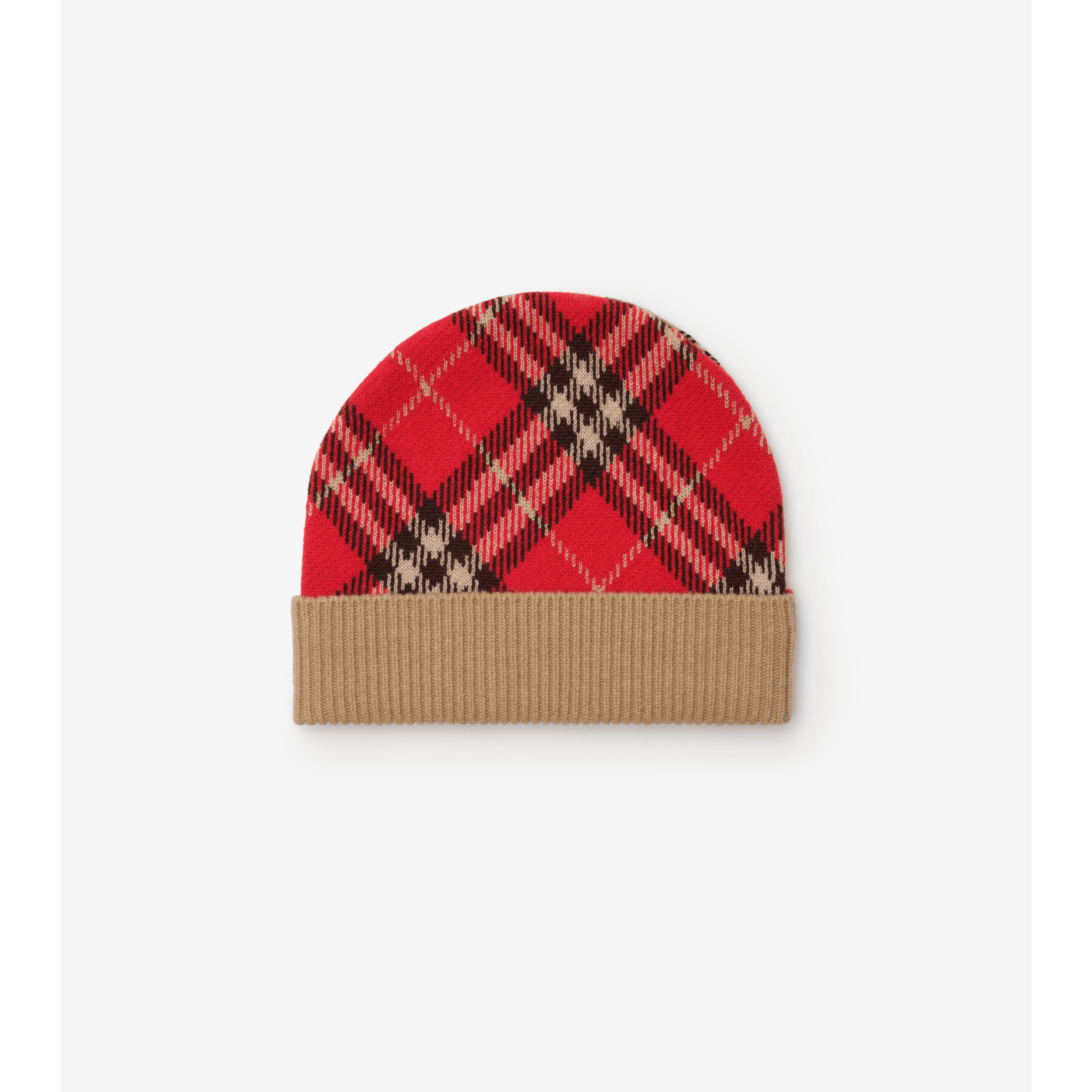 Check Wool Beanie - Image 1