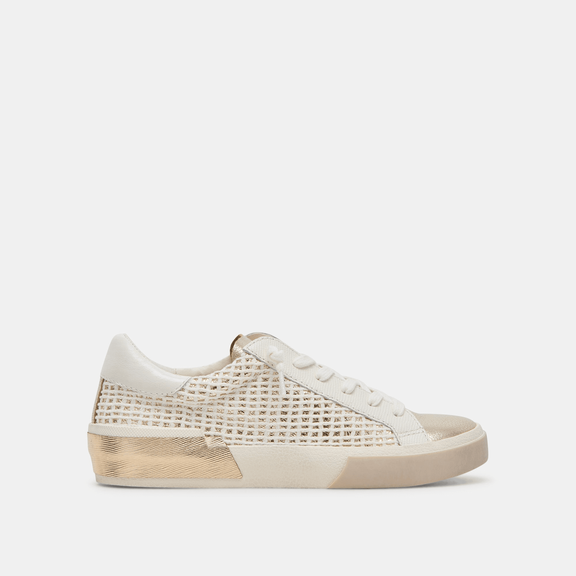 ZINA SNEAKERS BONE GOLD WOVEN - re:vita - Image 1