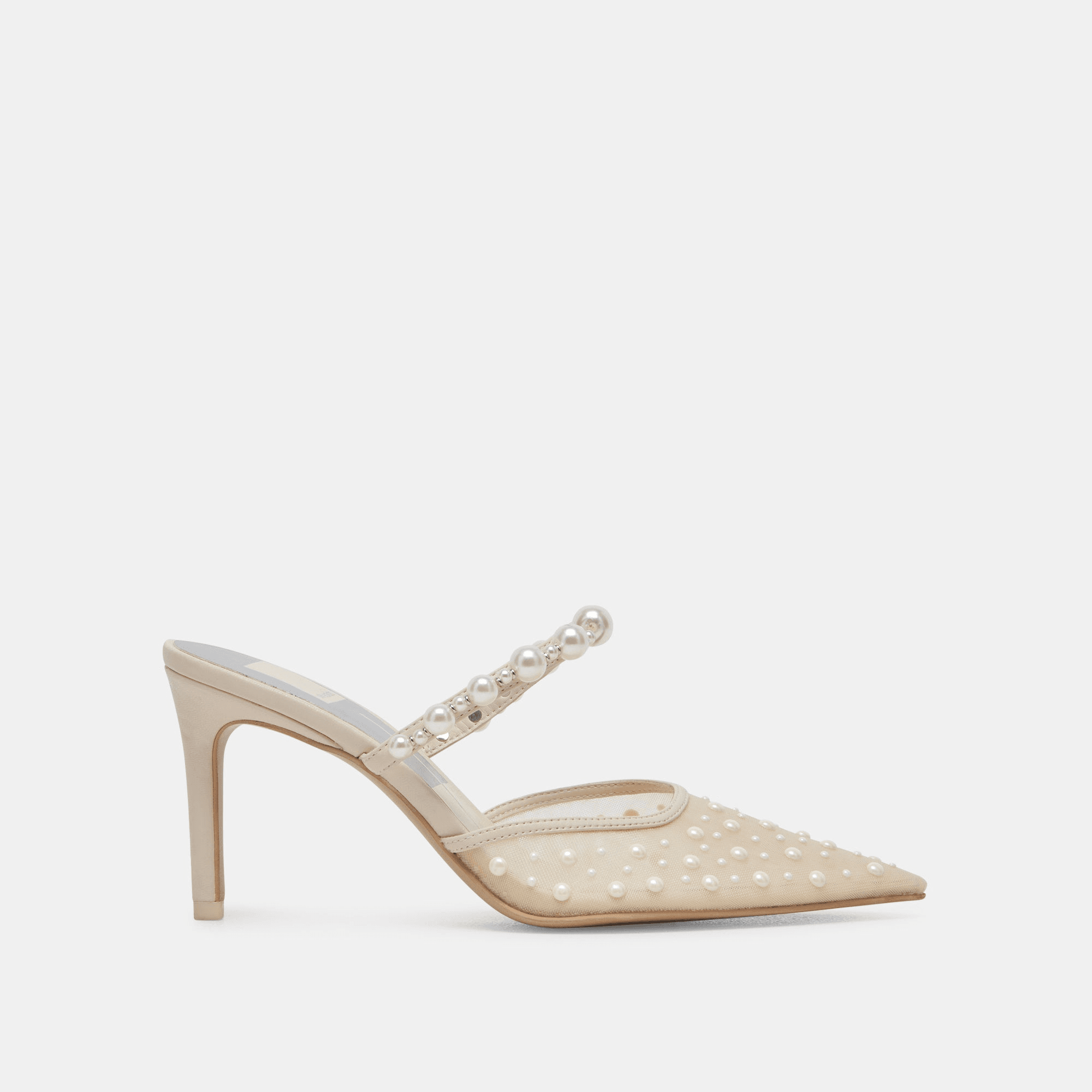 KATIK PEARL HEELS IVORY MESH - re:vita - Image 1
