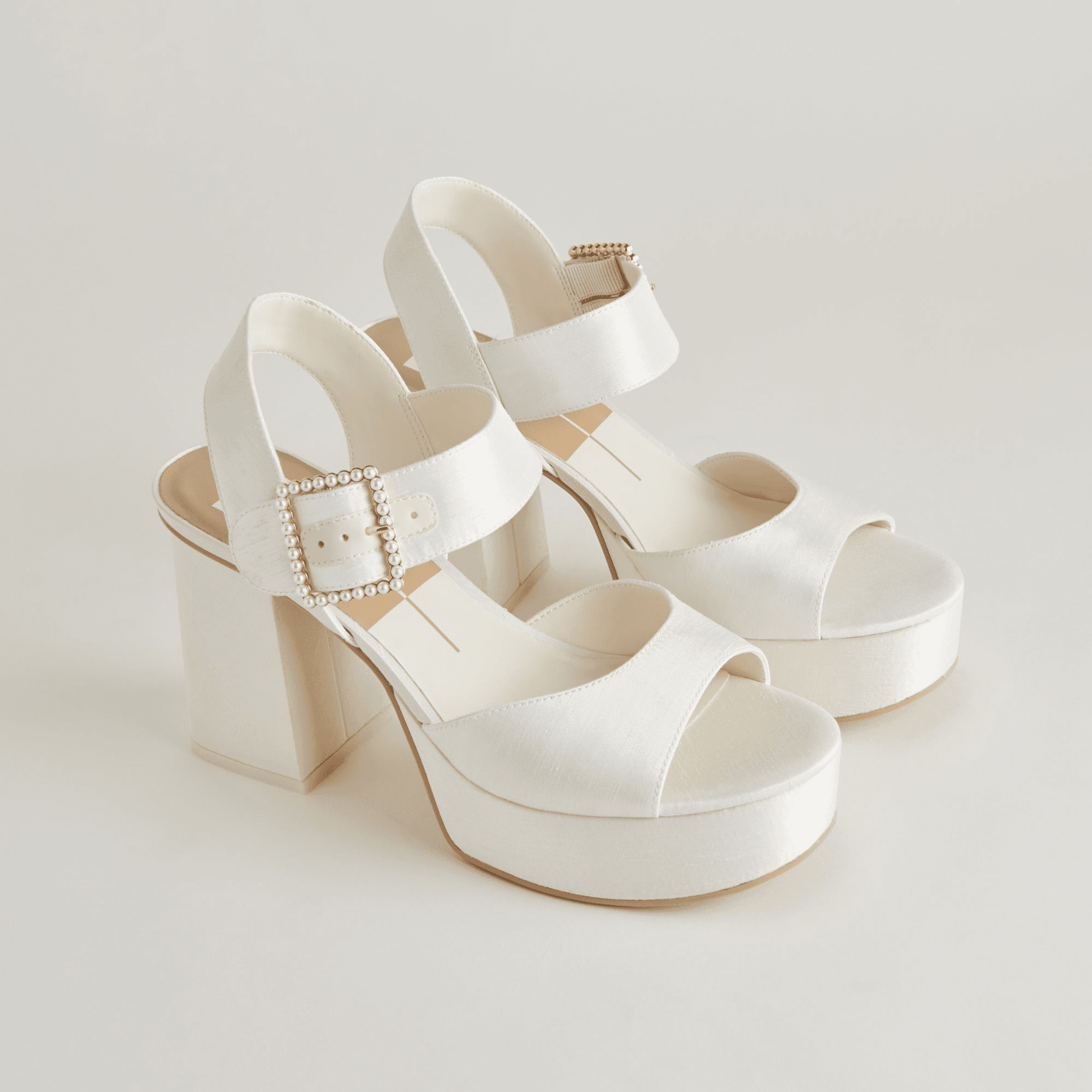 BOBBY PEARL HEELS WHITE PEARLS - re:vita - Image 1