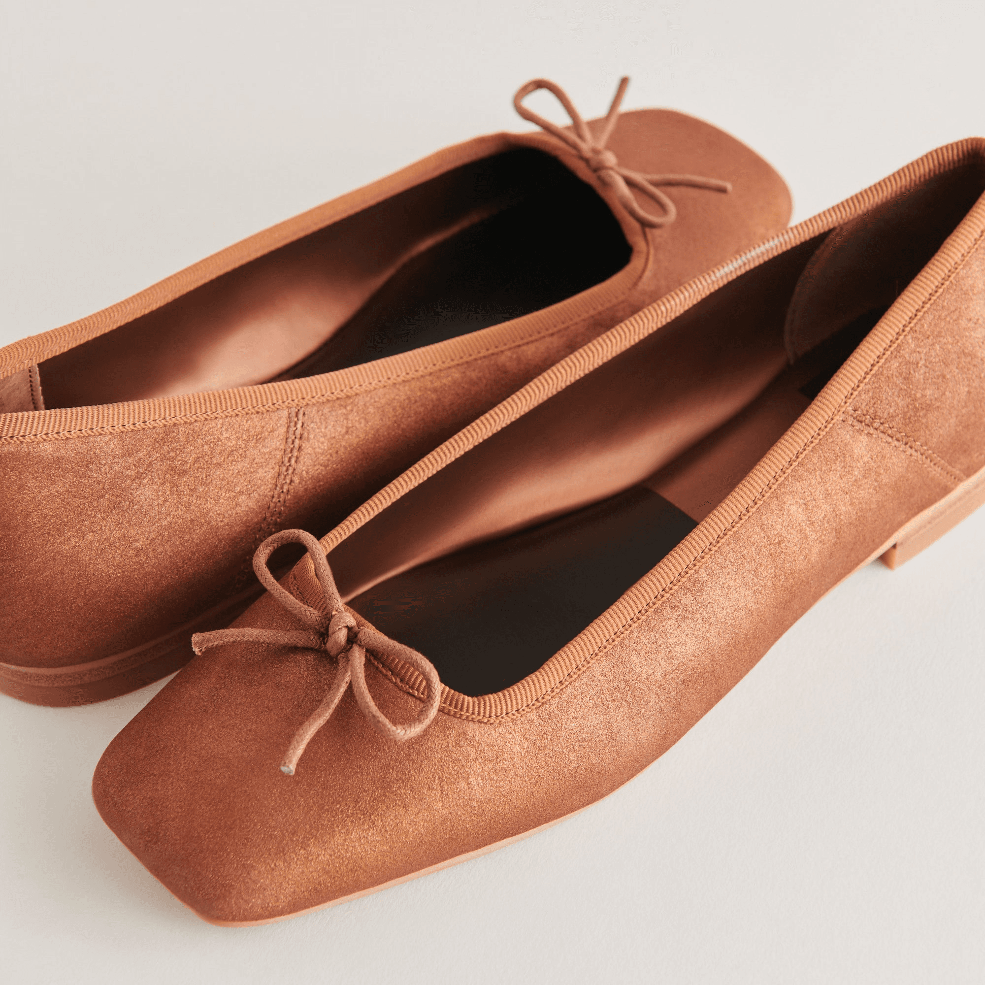 ANISA BALLET FLATS COPPER METALLIC SUEDE - re:vita - Image 1