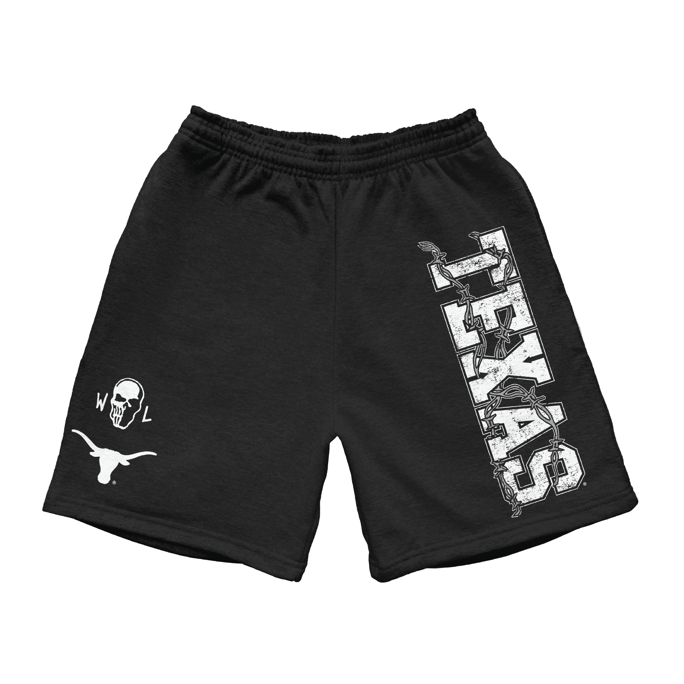 Barbed Longhorn Shorts - Black - Image 1