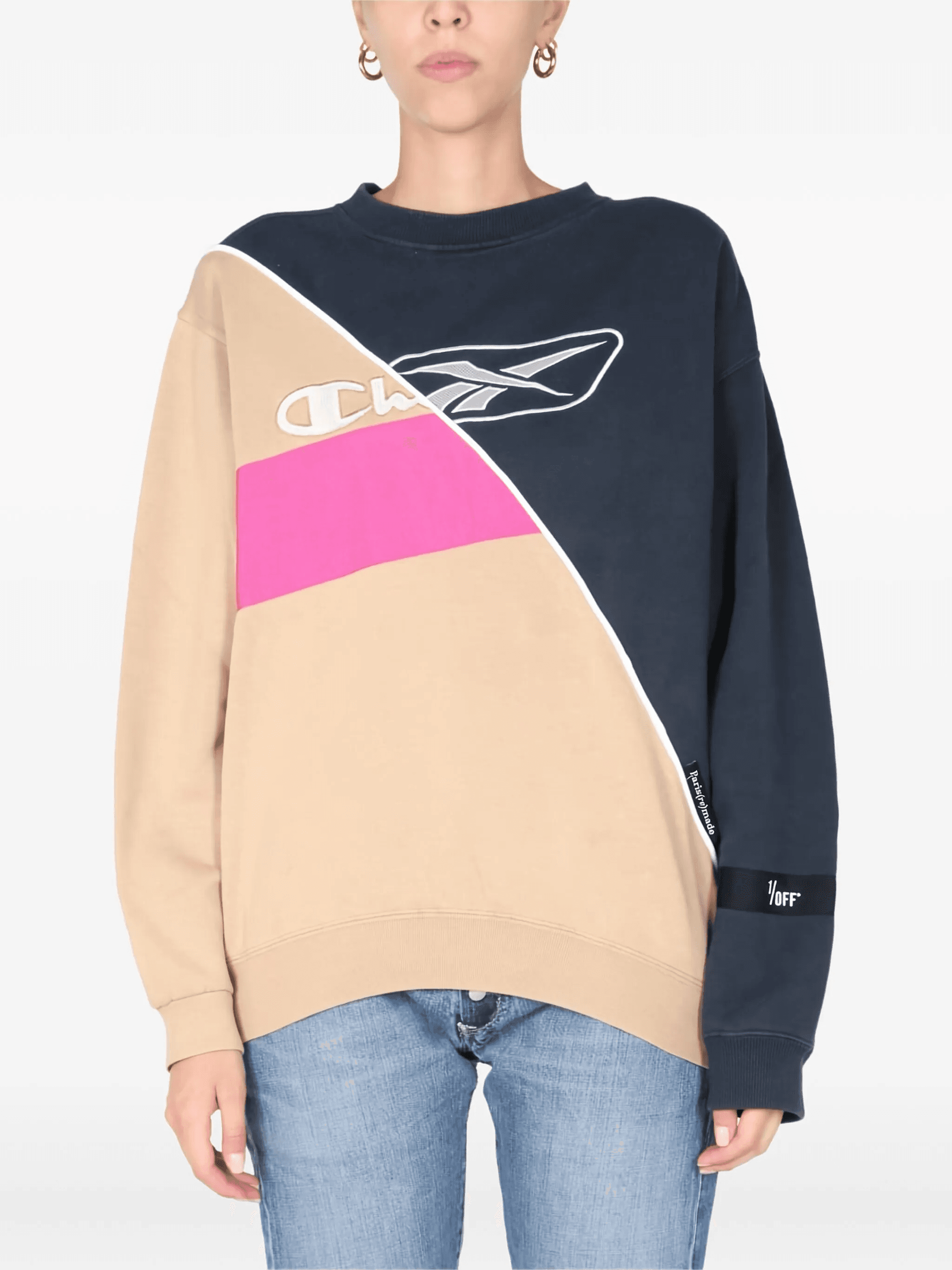 colourblock logo sweatshirt - Image 1