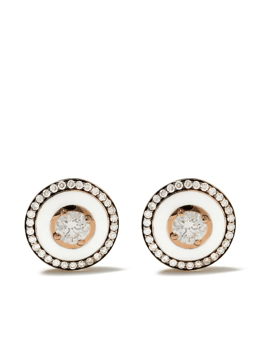 18kt rose gold diamond Mina earrings - Image 1