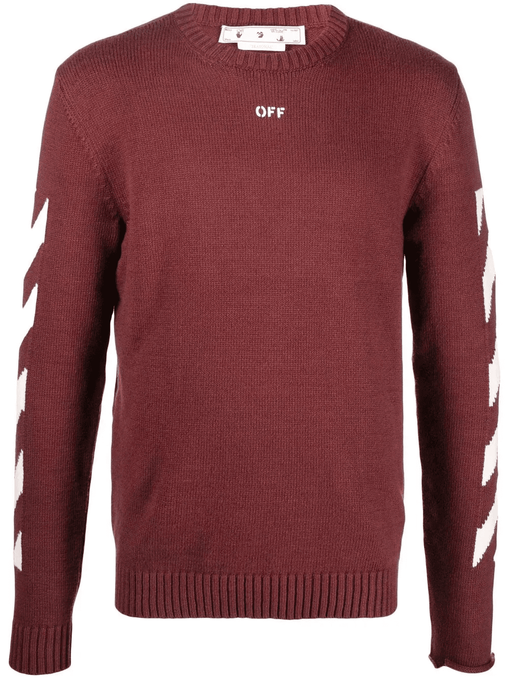 arrow-knit crew neck jumper - Image 1