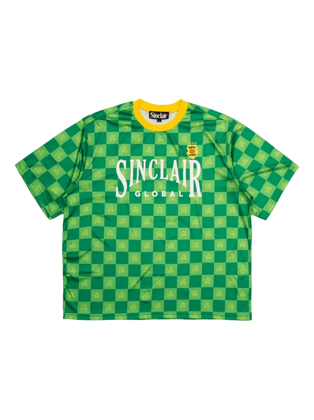 checkerboard-pattern T-shirt - Image 1