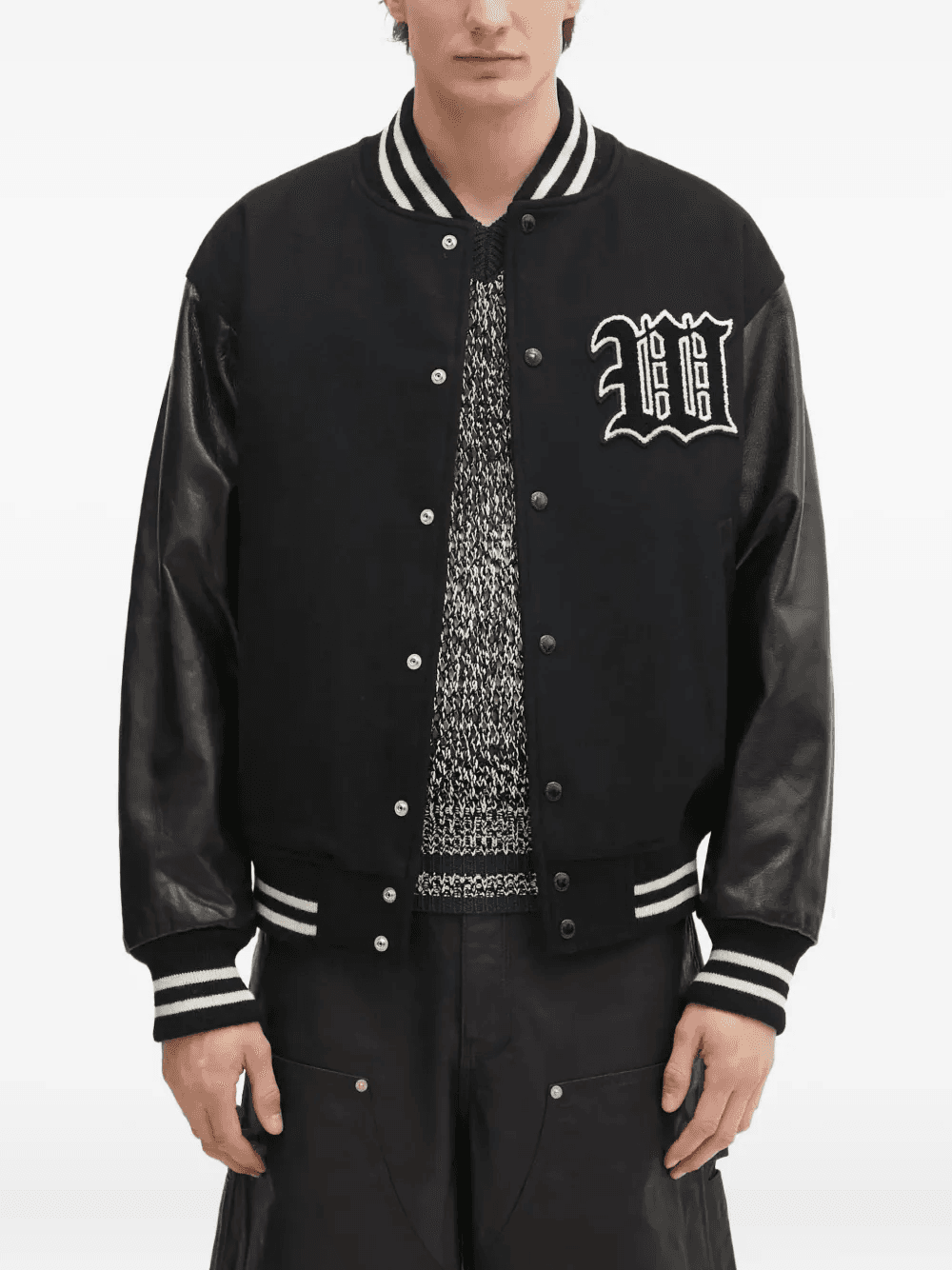 Type-2 contrast-sleeves varsity jacket - Image 1