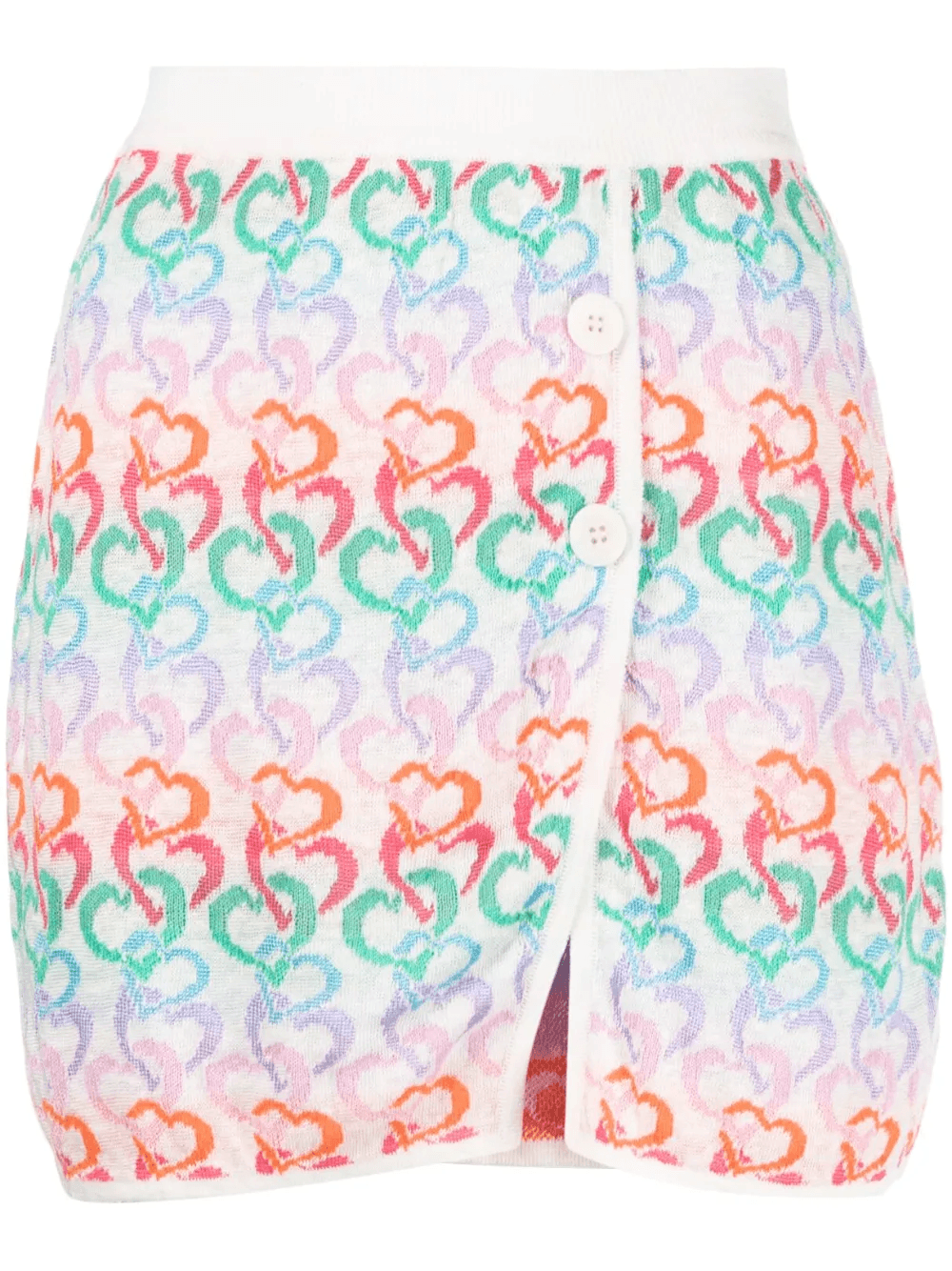 heart-embroidery knit skirt - Image 1