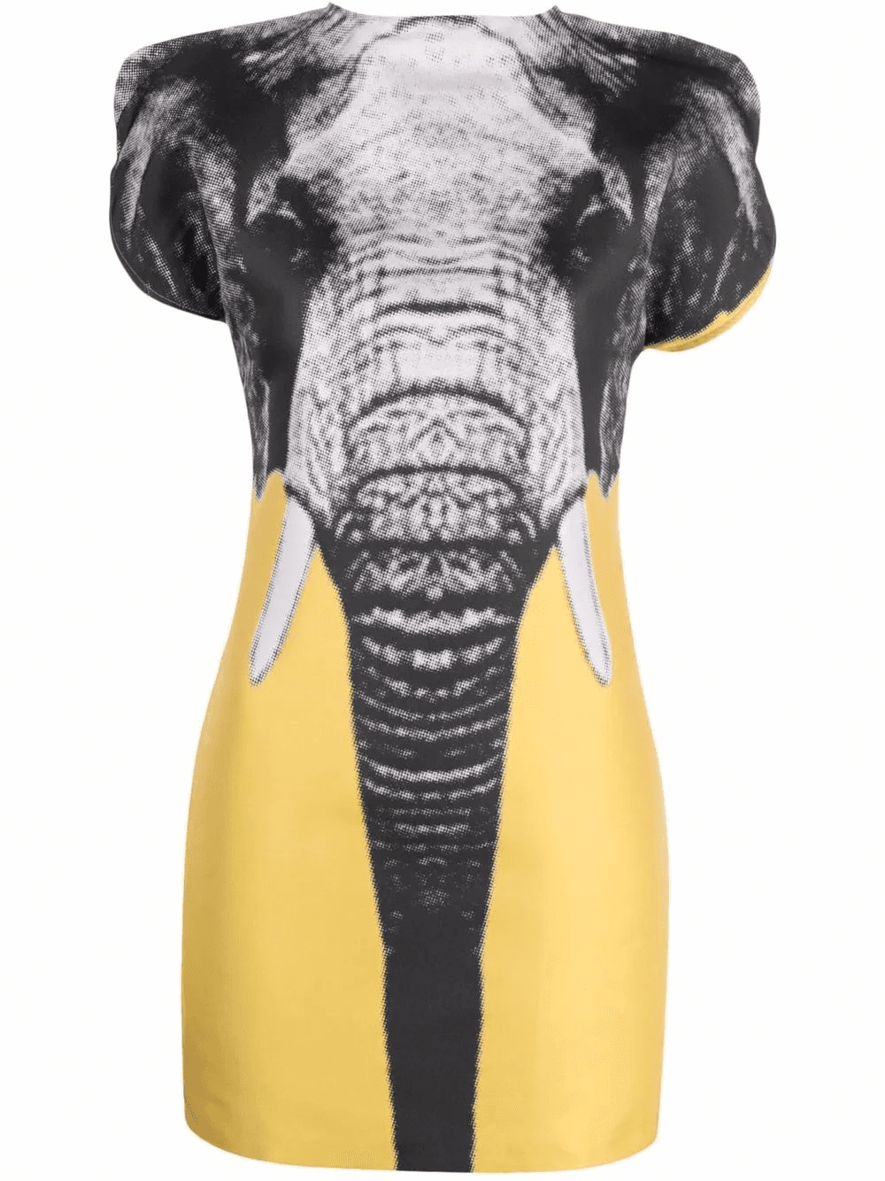 2000s elephant-print mini dress - Image 1