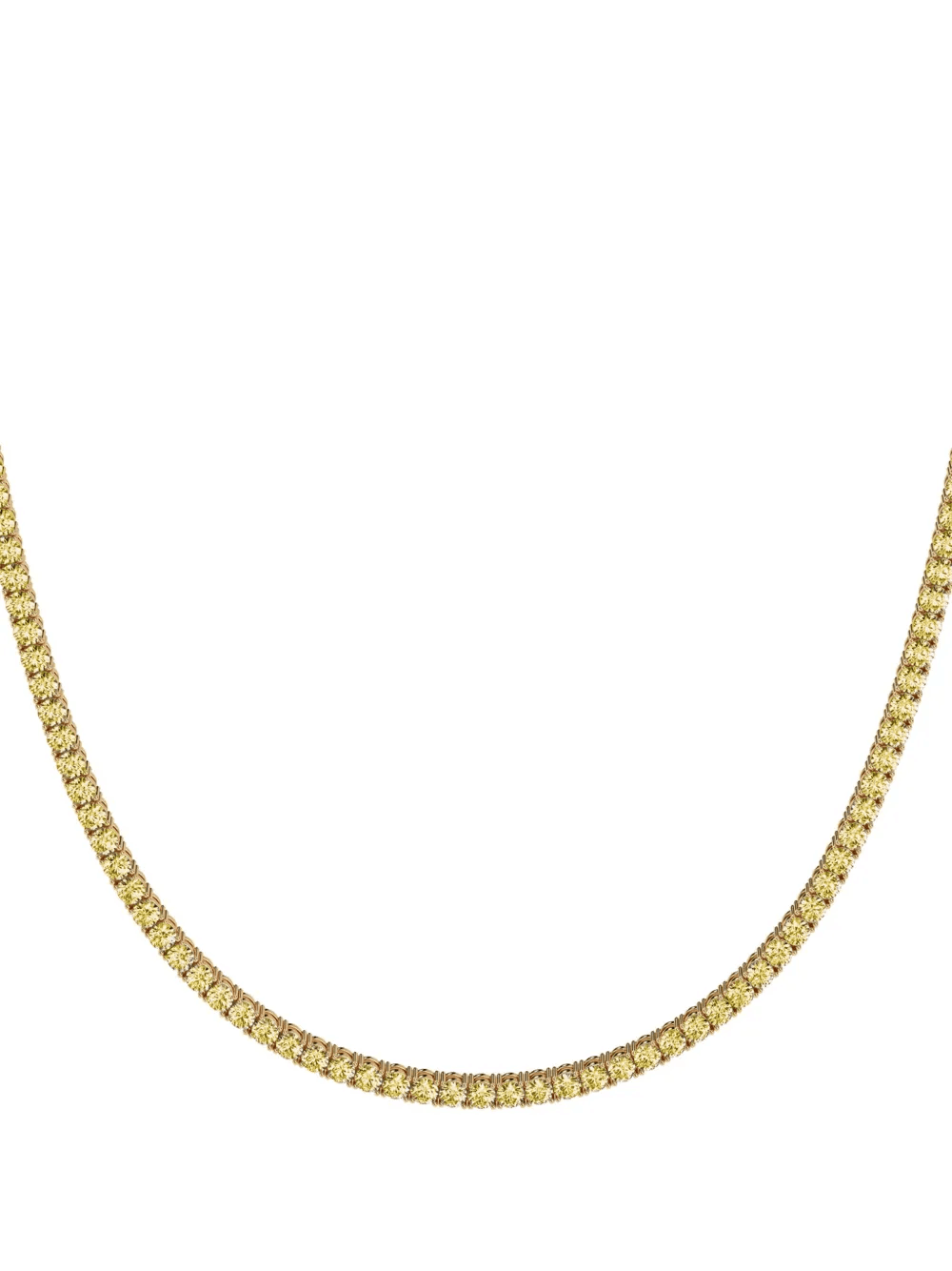 18kt recycled yellow gold Elara diamond tennis necklace - Image 1