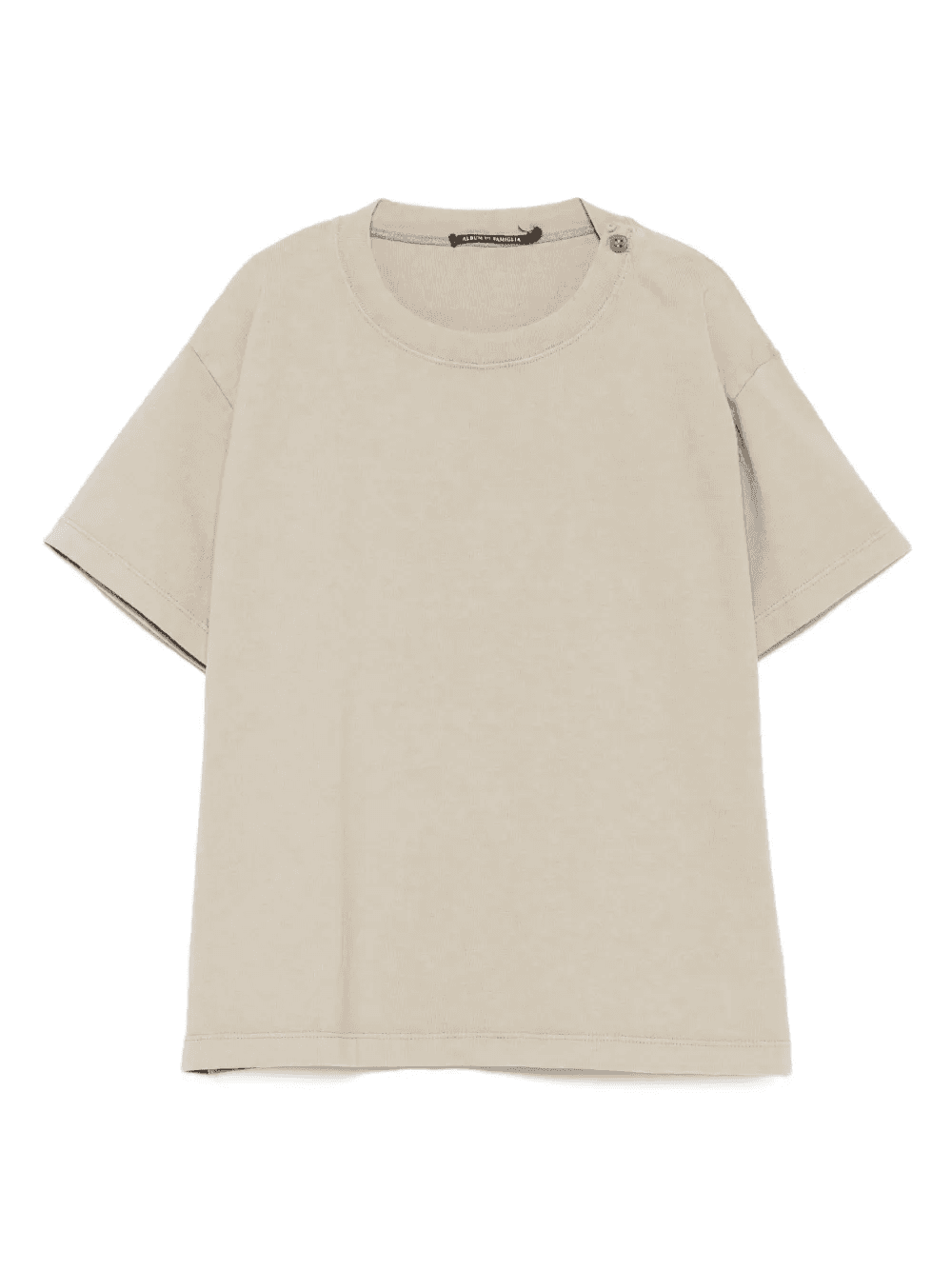 button-fastening cotton T-shirt - Image 1