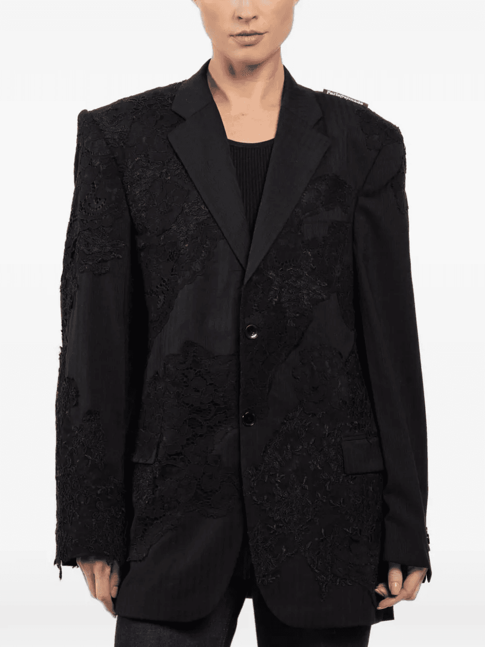 lace single-breasted blazer - Image 1